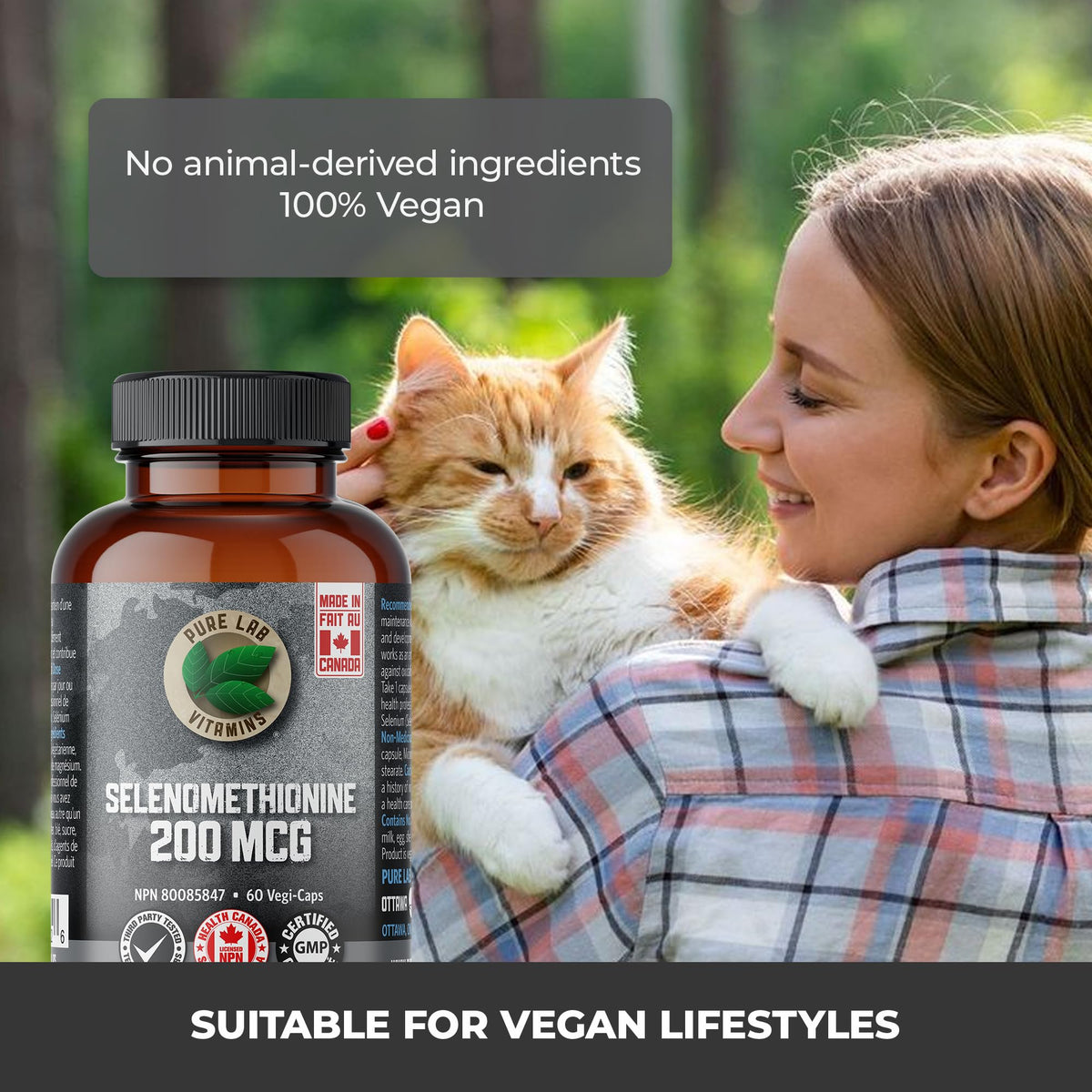 Pure Lab Vitamins Selenomethionine - 60 Vegi-caps