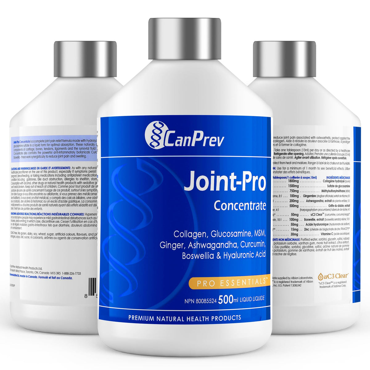 CanPrev Joint-Pro Concentrate Liquid, Collagen, Vitamin C, 33 Day Supply