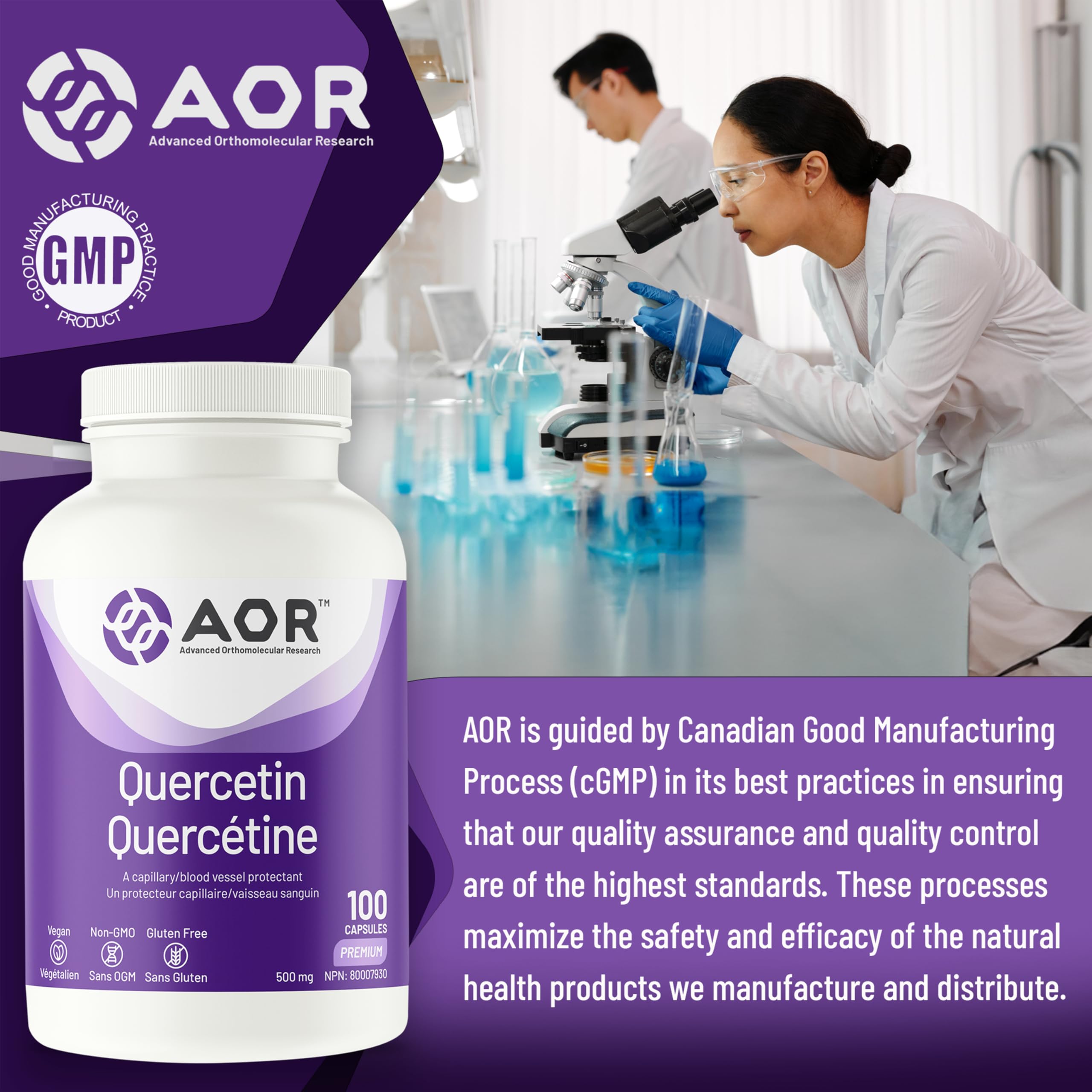 AOR - Quercétine en gélules - Antioxydant naturel et bioflavonoïde