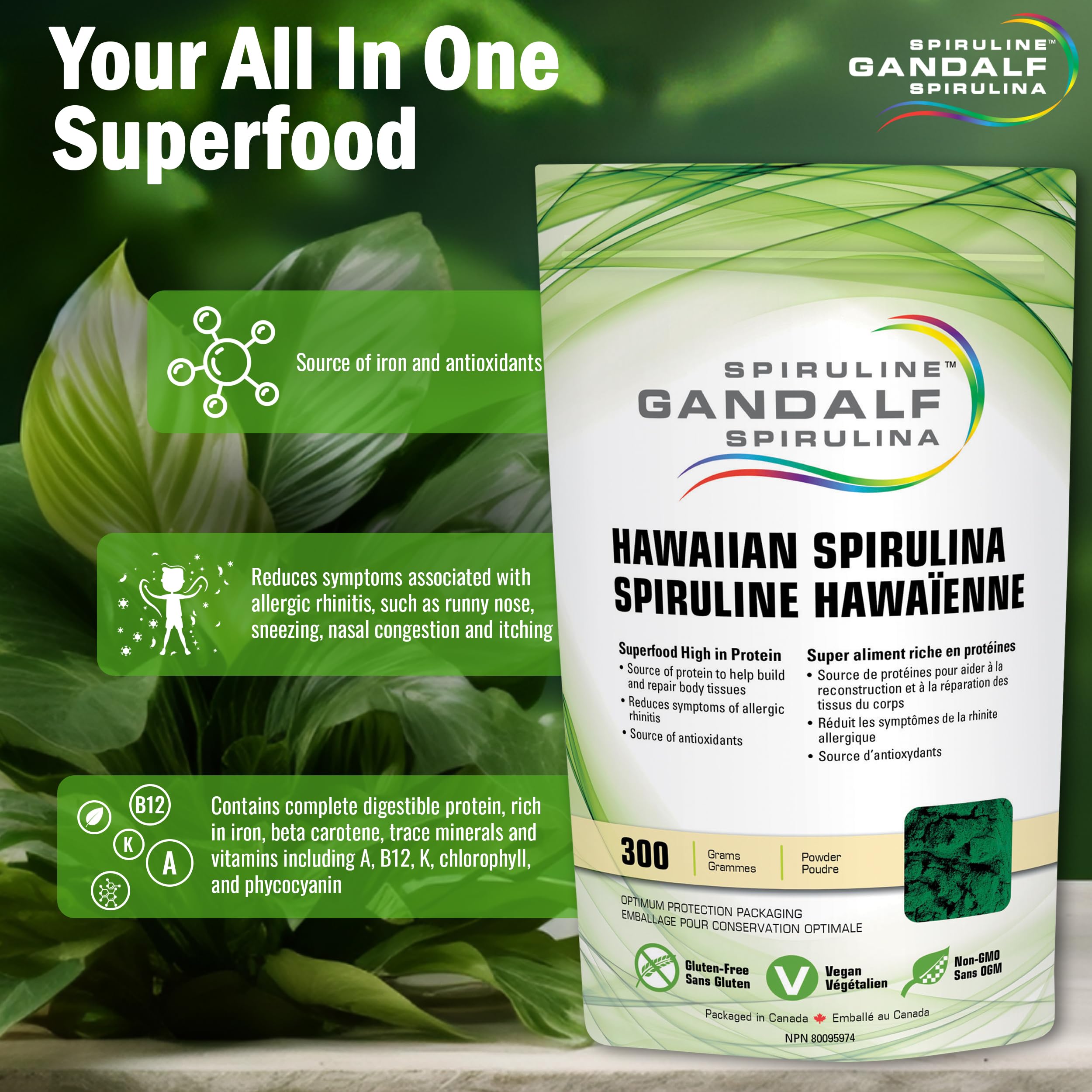 Gandalf Certified Organic Spirulina Powder