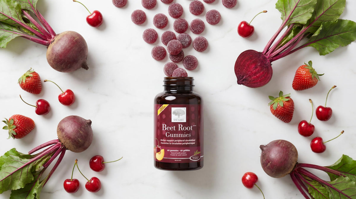 New Nordic Beet Root Gummies, Helps Support Peripheral Circulation, 60 Pc