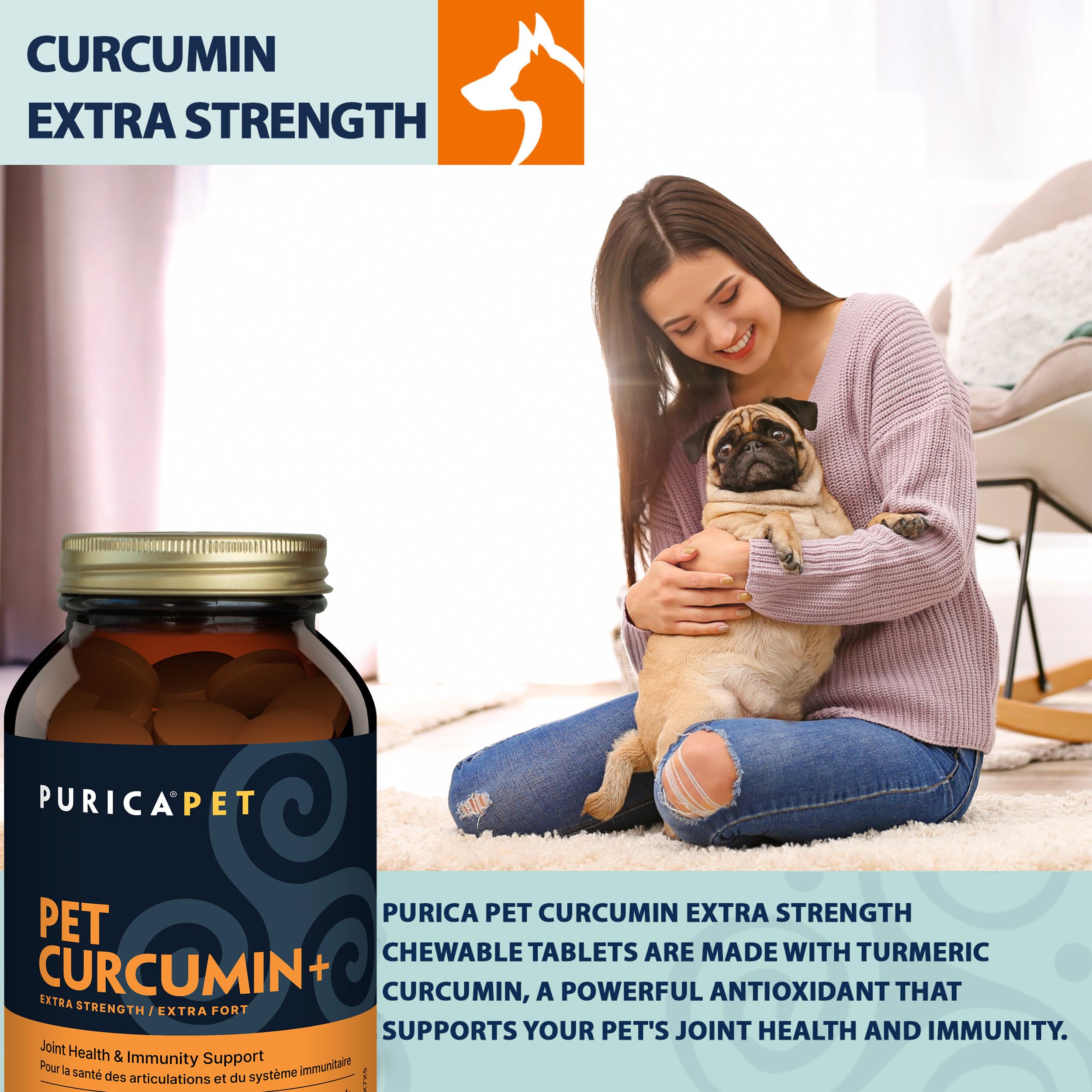 PURICA Curcuma Plus Extra Fort pour animaux de compagnie
