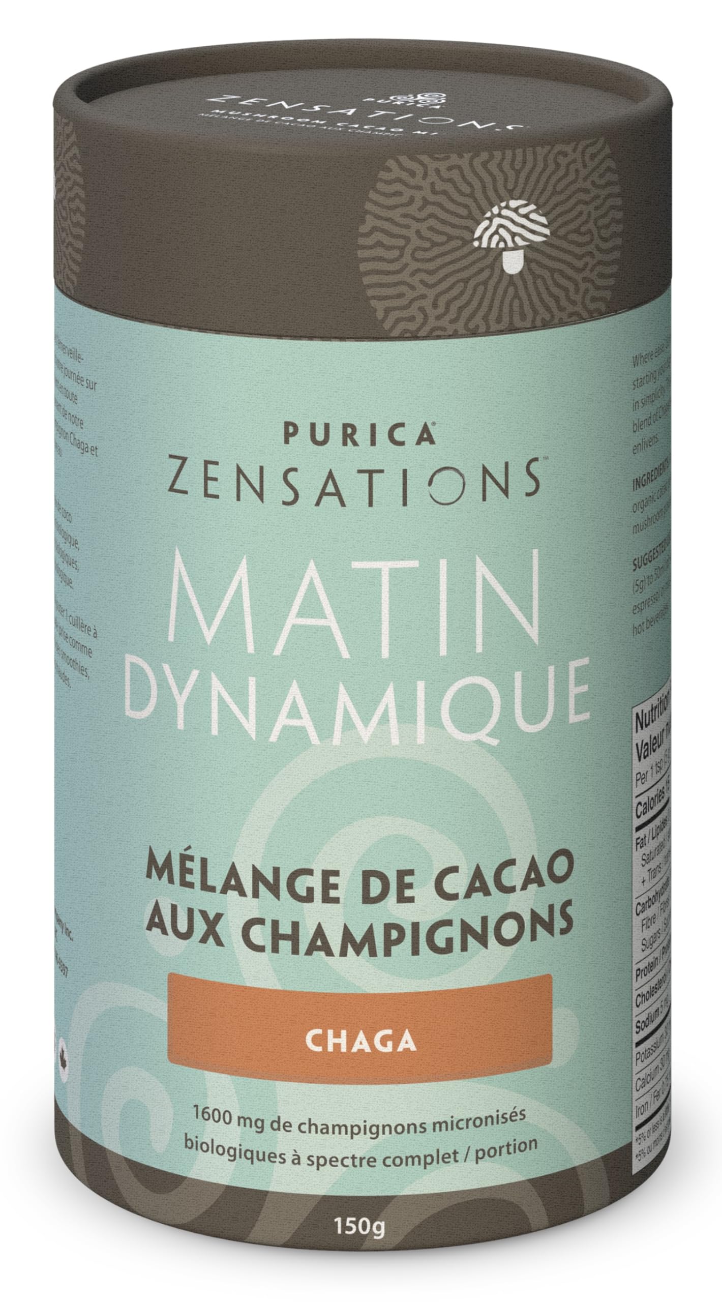 PURICA - Boisson cacao au champignon Reishi rouge Zensations - 150 g