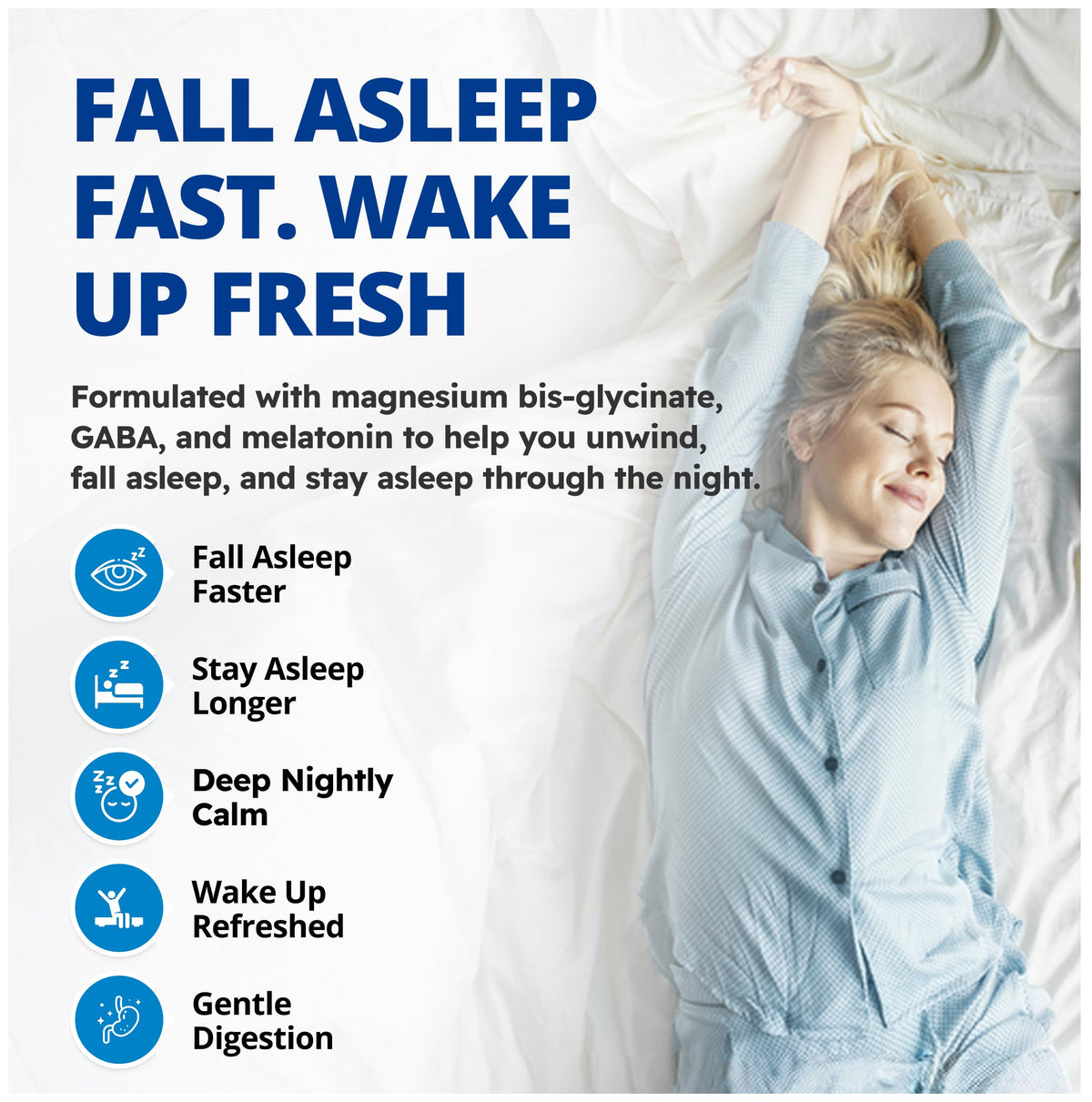 CanPrev Magnesium Bisglycinate Sleep Caps, GABA & Melatonin, 120 Day Supply