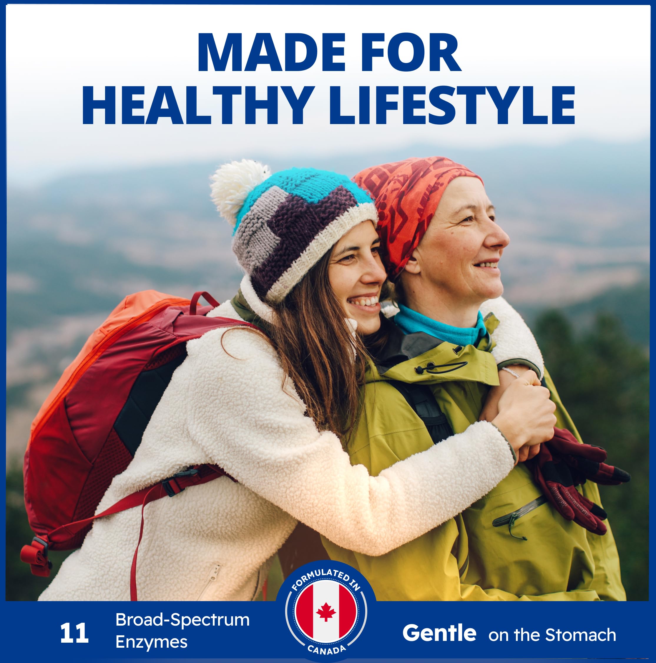 CanPrev - Complément d'enzymes digestives, 90 capsules (approvisionnement de 30 jours) - Spectre complet de 11 enzymes digestives pour les gaz intestinaux, la digestion, l'indigestion et le soulagement des ballonnements - Aide à décomposer les protéines