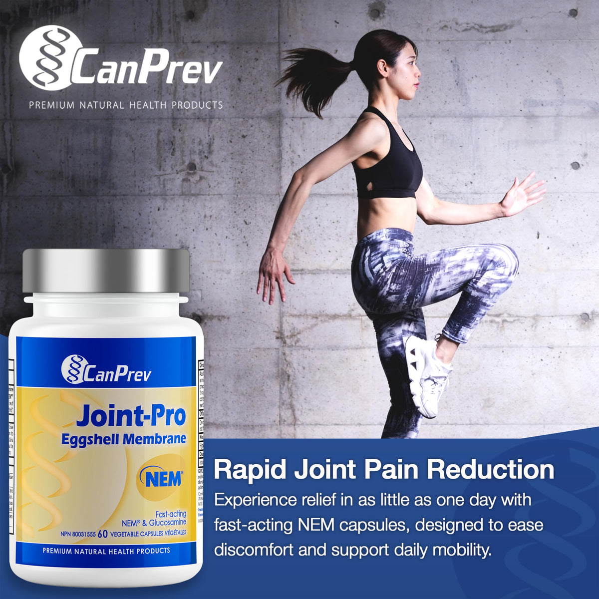 CanPrev Joint Pro NEM, Joint Supplement, Cartilage Support, 60 Capsules