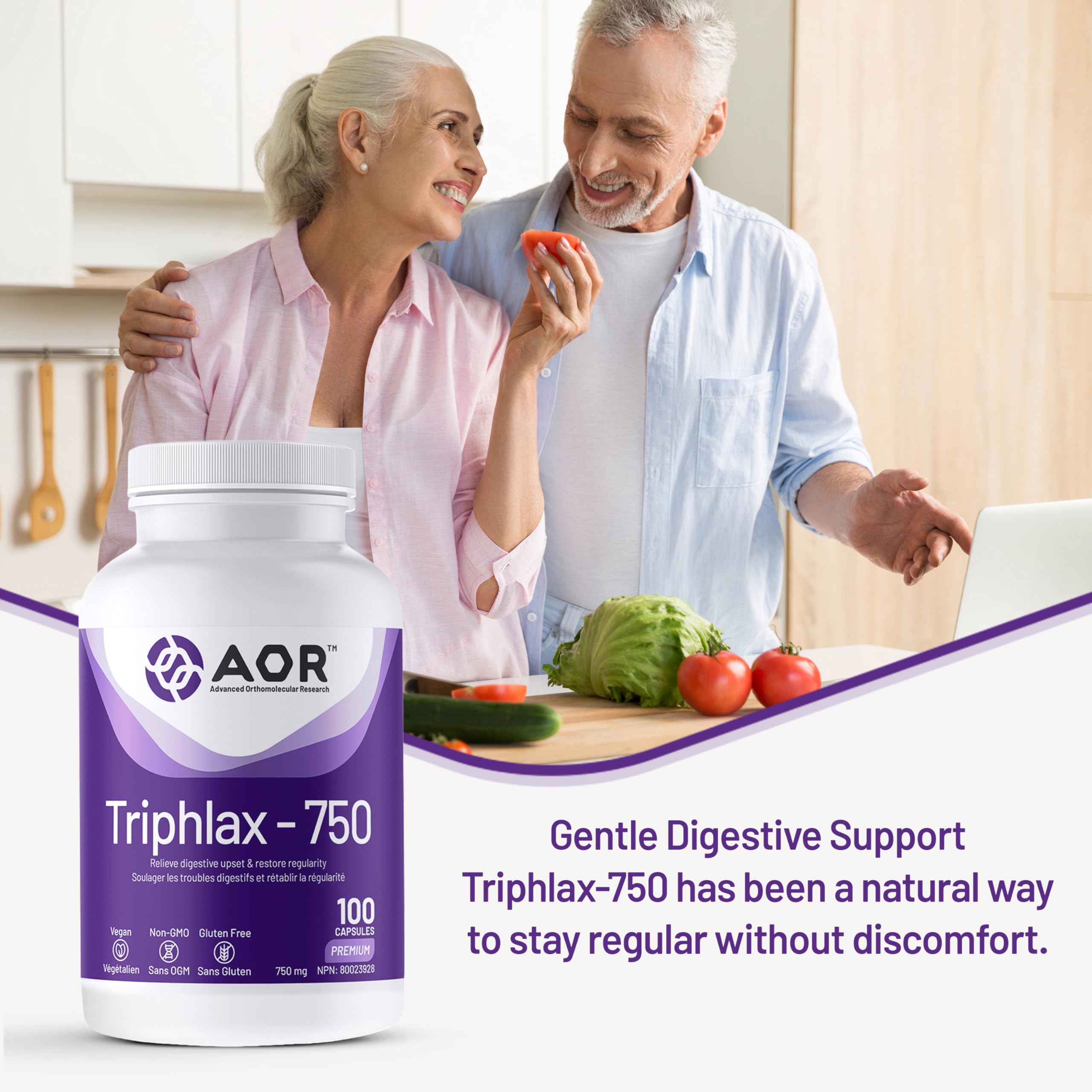 AOR Triphlax 750mg 100 gélules – Complément ayurvédique Triphala pour la santé digestive, la régularité intestinale et le nettoyage du côlon, sans gluten, sans OGM et végétalien – Extraits d'Haritaki, d'Amla et de Bibhitaki