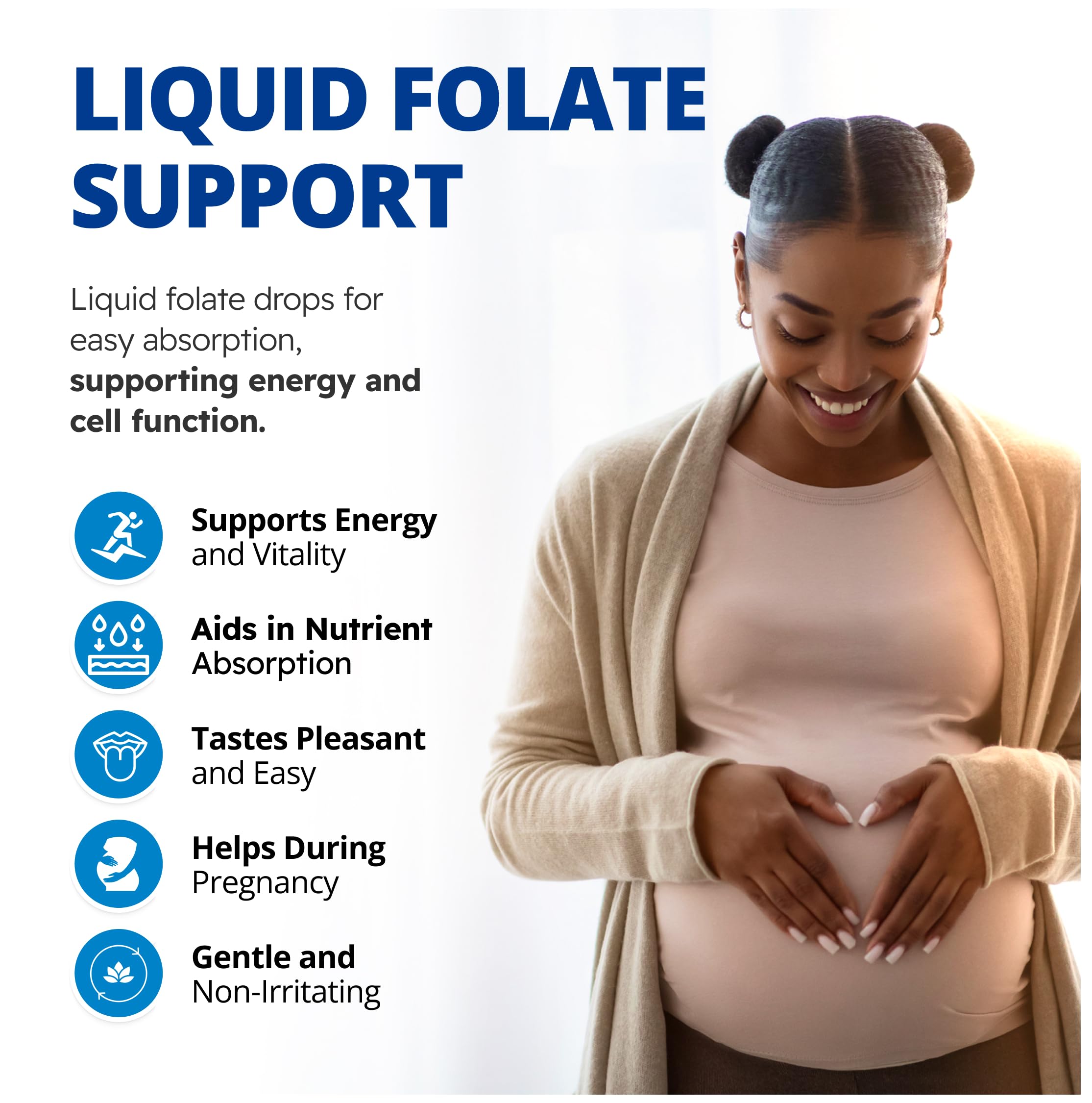 CANPREV - B9 Folate 200mcg with Vitamin B12 20mcg, 15ml Drops 450-Servings - Natural Blueberry Flavour - Supports Energy and Vitality - Enhanced Nutrient Absorption - Vegan, Non-GMO and Gluten-Free