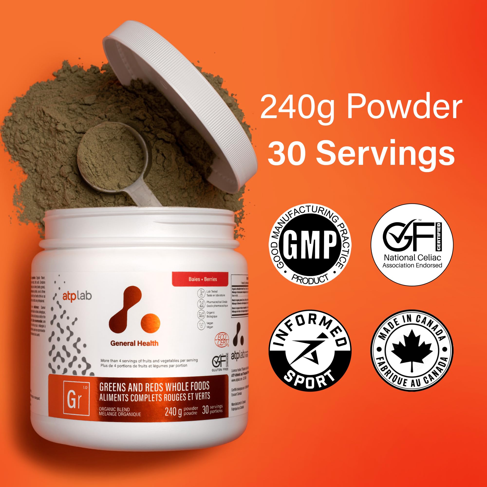 ATPLAB Greens And Reds Whole Foods, 240 g