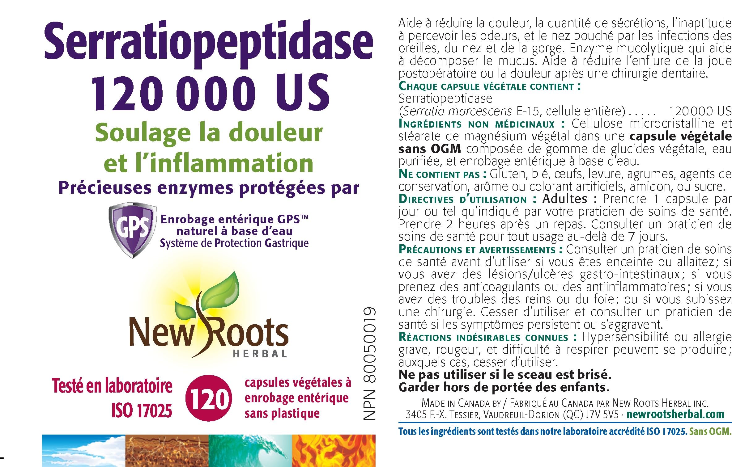 New Roots Herbal Serratiopeptidase 120,000 SU