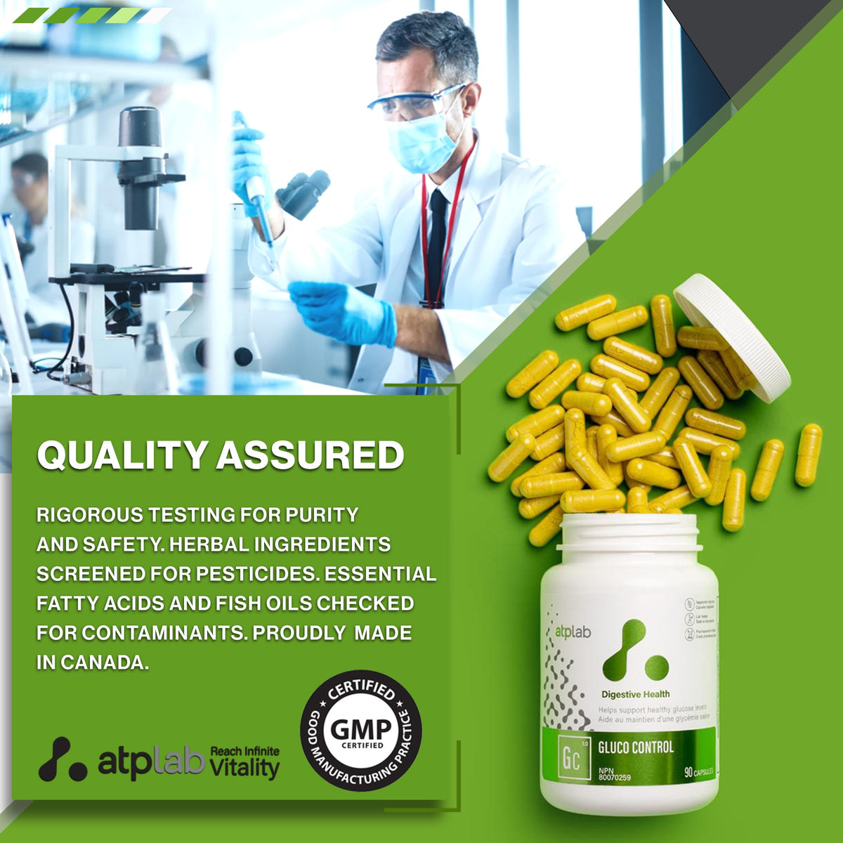 atplab Gluco Control Berberine, Healthy Glucose Levels, 90 Capsules
