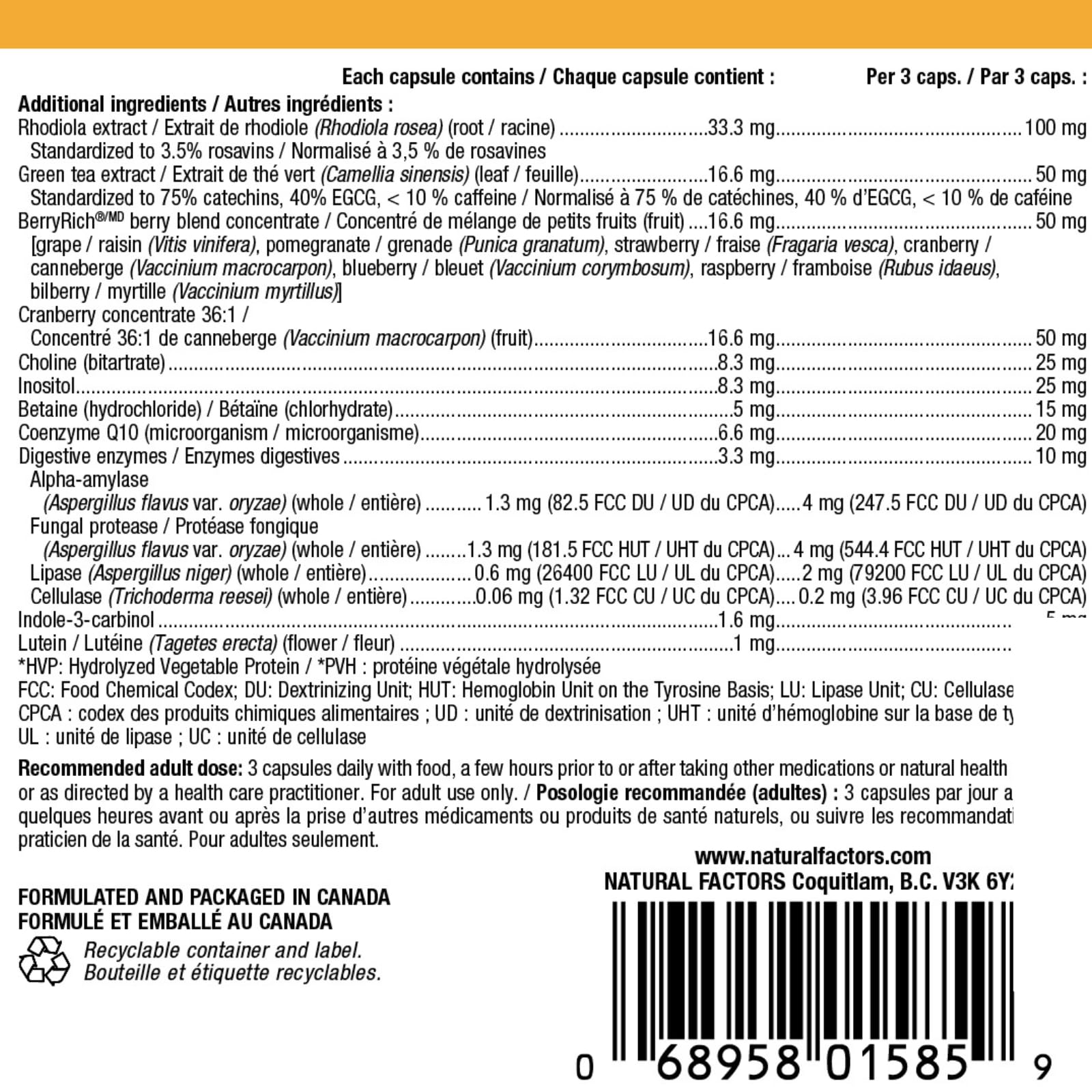 Natural Factors Multifactors Women's Veg-Capsules, 90-Count