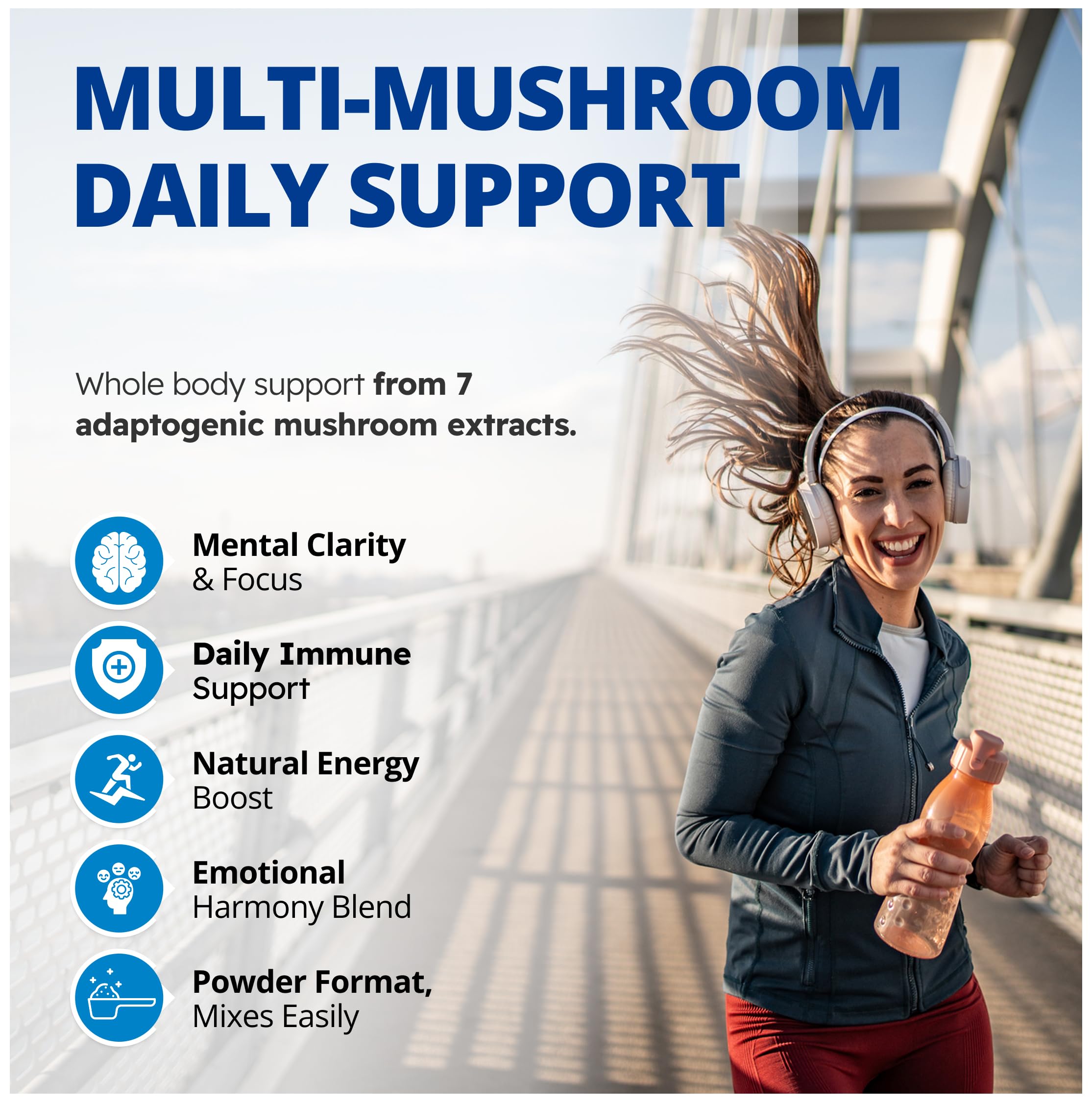 CanPrev Myco10 Immunomodulating Mushroom Complex 360g Powder 100-Servings - Turkey Tail, Lions Mane, Chaga, Reishi, Shiitake, Agaricus Blazei & Maitake Mushroom Powder - Vegan, GMO-free, & Gluten-free