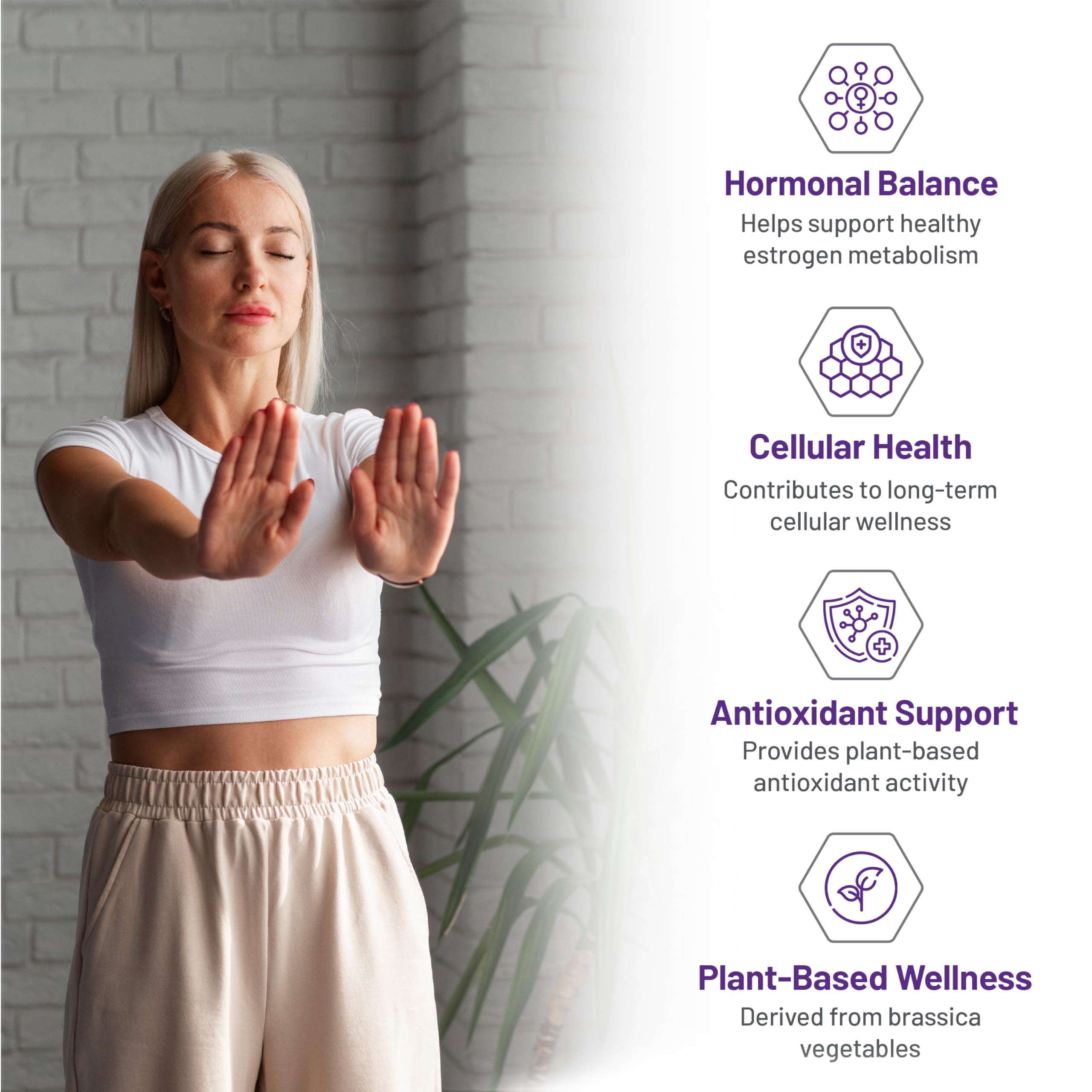 AOR Indole-3-Carbinol I-3-C 200mg 60 capsules — Approvisionnement de 60 jours — Soutien à l'équilibre des œstrogènes pour les femmes, favorise la clarté de la peau et la santé hormonale, bienfaits antioxydants — Végétalien, sans OGM et sans gluten