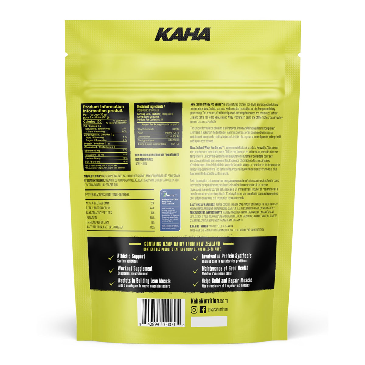 Kaha Nutrition NZ Whey Isolate Protein Powder