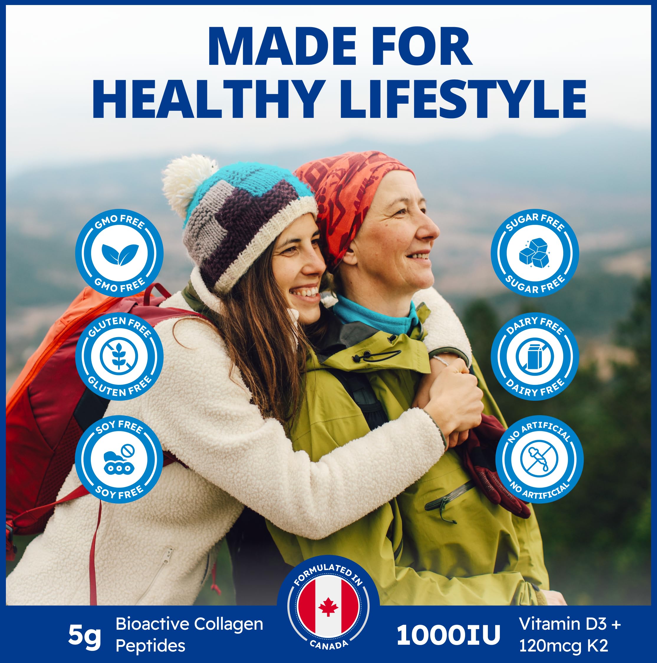 CanPrev Collagène Os, 213g Poudre 30 Portions, Peptides de collagène bioactifs Fortibone avec D3, K2, Calcium & Magnésium - Hydrolysé pour une absorption améliorée, Soutient des os solides, Sans OGM & Sans gluten
