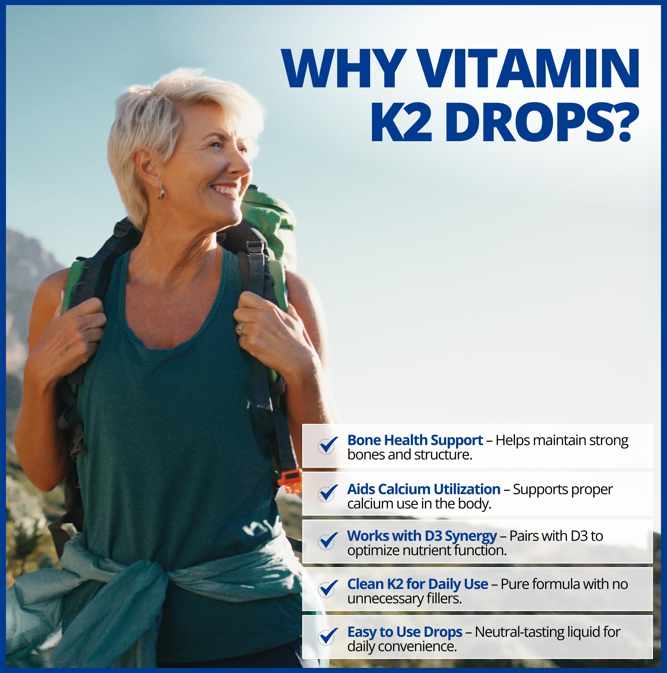 CanPrev K2 Gouttes, 15 ml, 300 portions, 30 mcg de vitamine K2 MK-7 liquide, soutient la solidité des os et la santé cardiovasculaire, végétalien, formule non aromatisée avec de l'huile MCT pour une utilisation et une absorption optimales du calcium