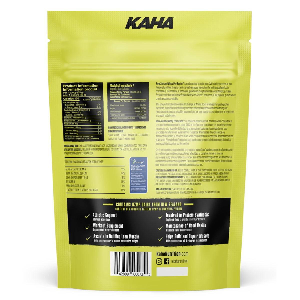 Kaha Nutrition NZ Whey Isolate Protein Powder