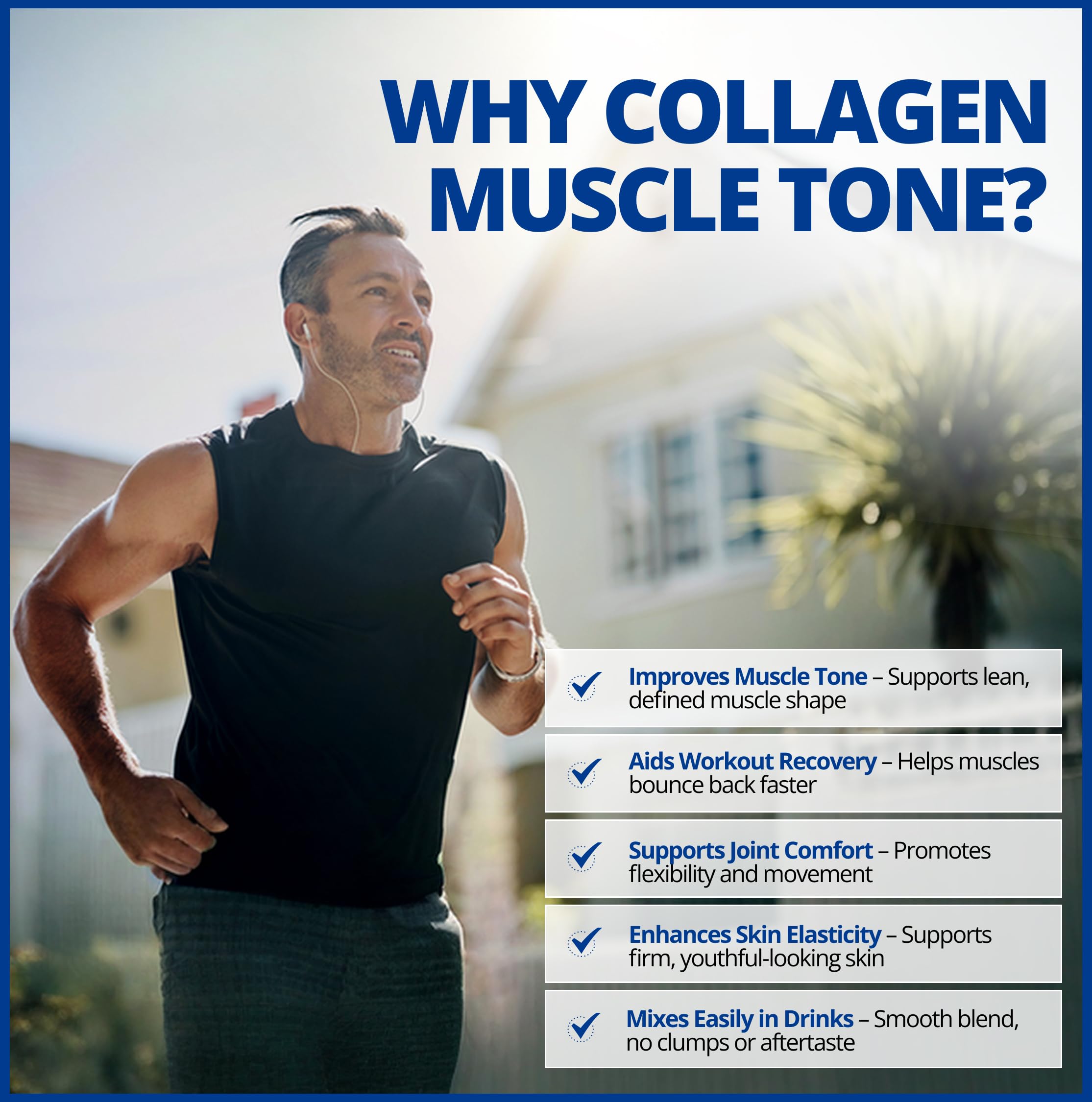 CanPrev - Collagène Tonus Musculaire, 250g Poudre 50 Portions - Sans OGM et Sans Gluten - Peptides de Collagène Bioactifs Ciblent les Cellules Musculaires et Favorisent la Masse Maigre - Soutient la Santé Articulaire et Favorise la Récupération