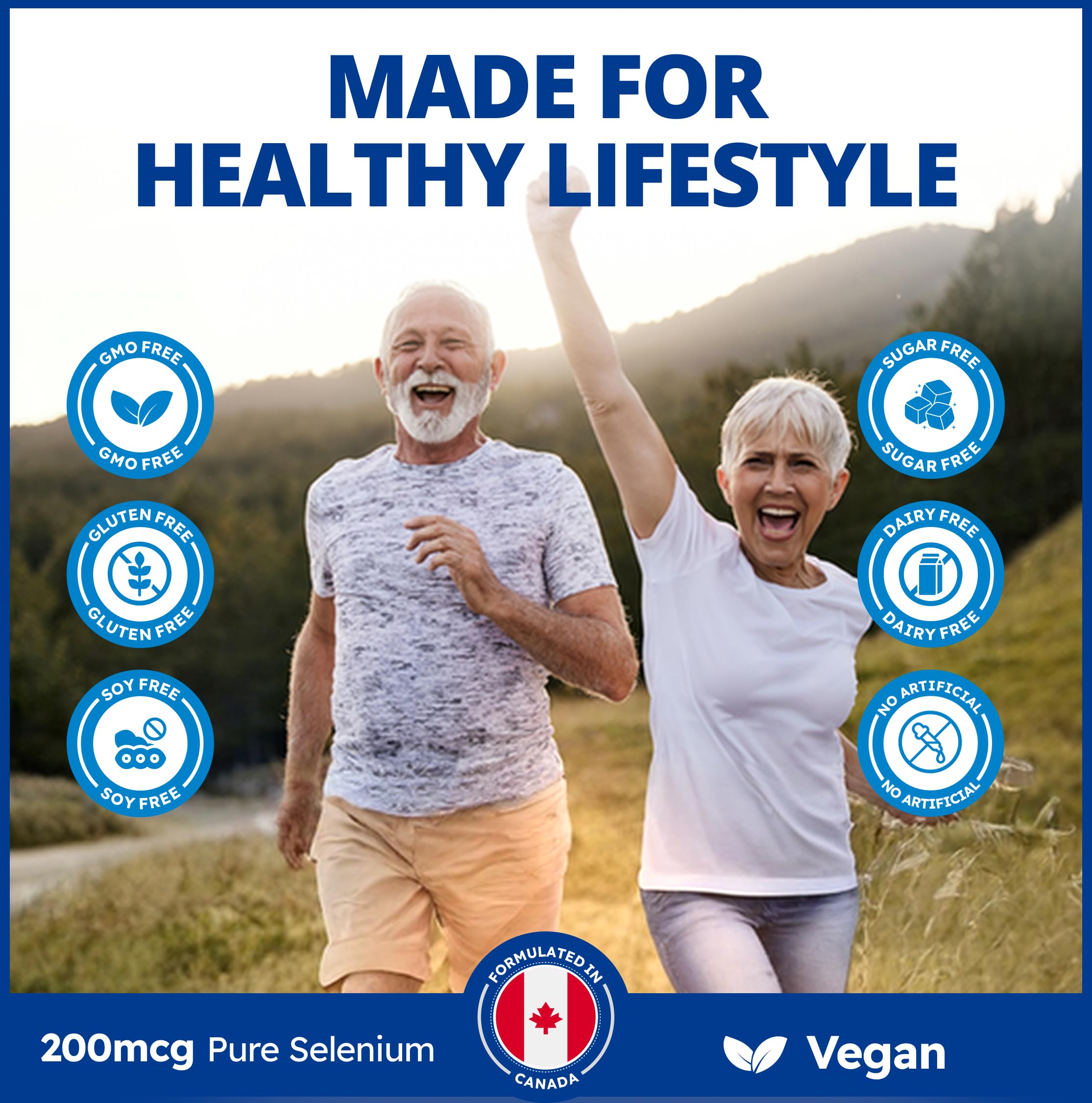 CanPrev Sélénium Glycinate Pur 200mcg, 120 V-Caps, Approvisionnement de 4 Mois, Oligo-élément Essentiel pour le Soutien Antioxydant, la Fonction Thyroïdienne et la Synthèse d'ADN, Aide à Maintenir la Santé de la Prostate - Convient aux Végétaliens