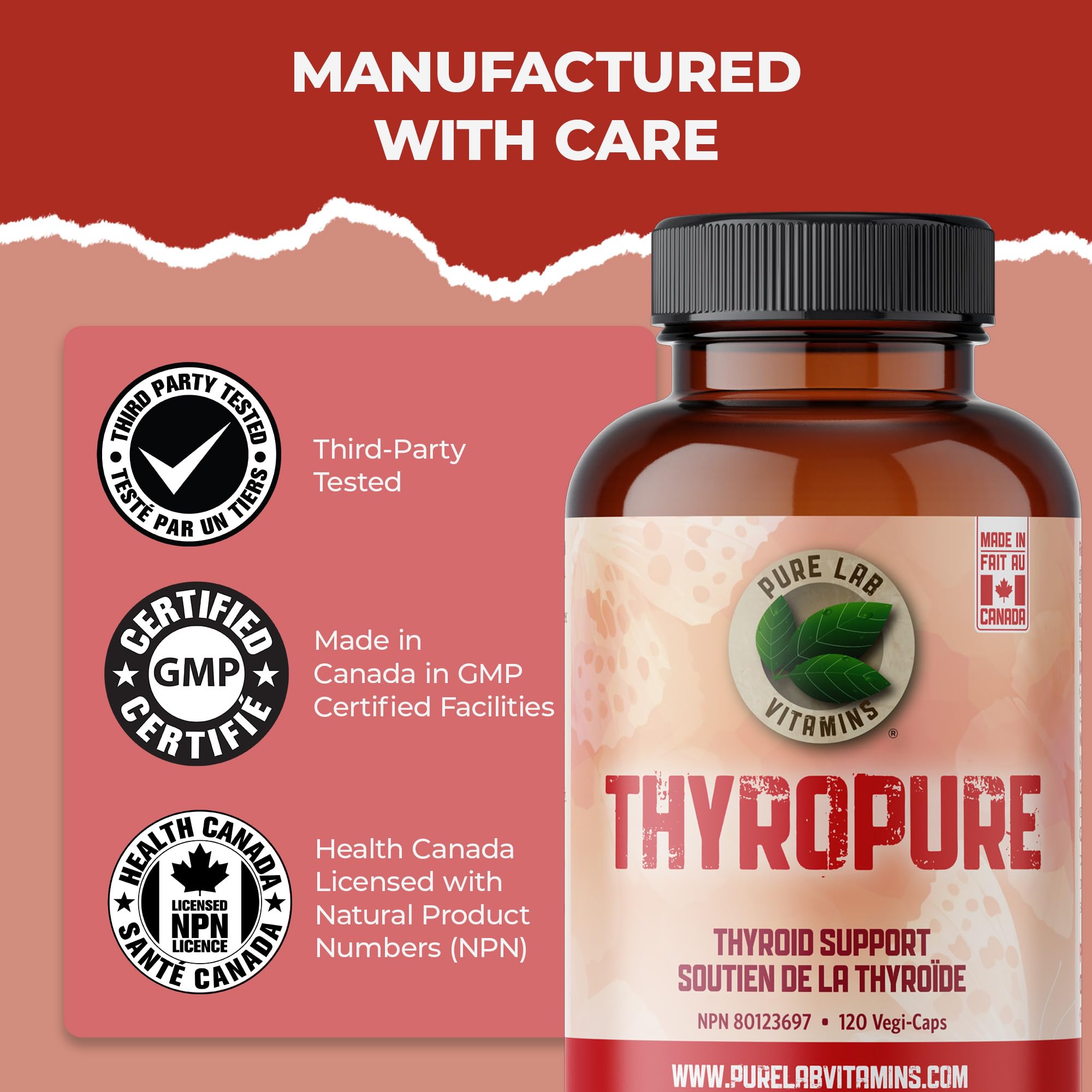 Pure Lab Vitamins ThyroPure 120 gélules végétales