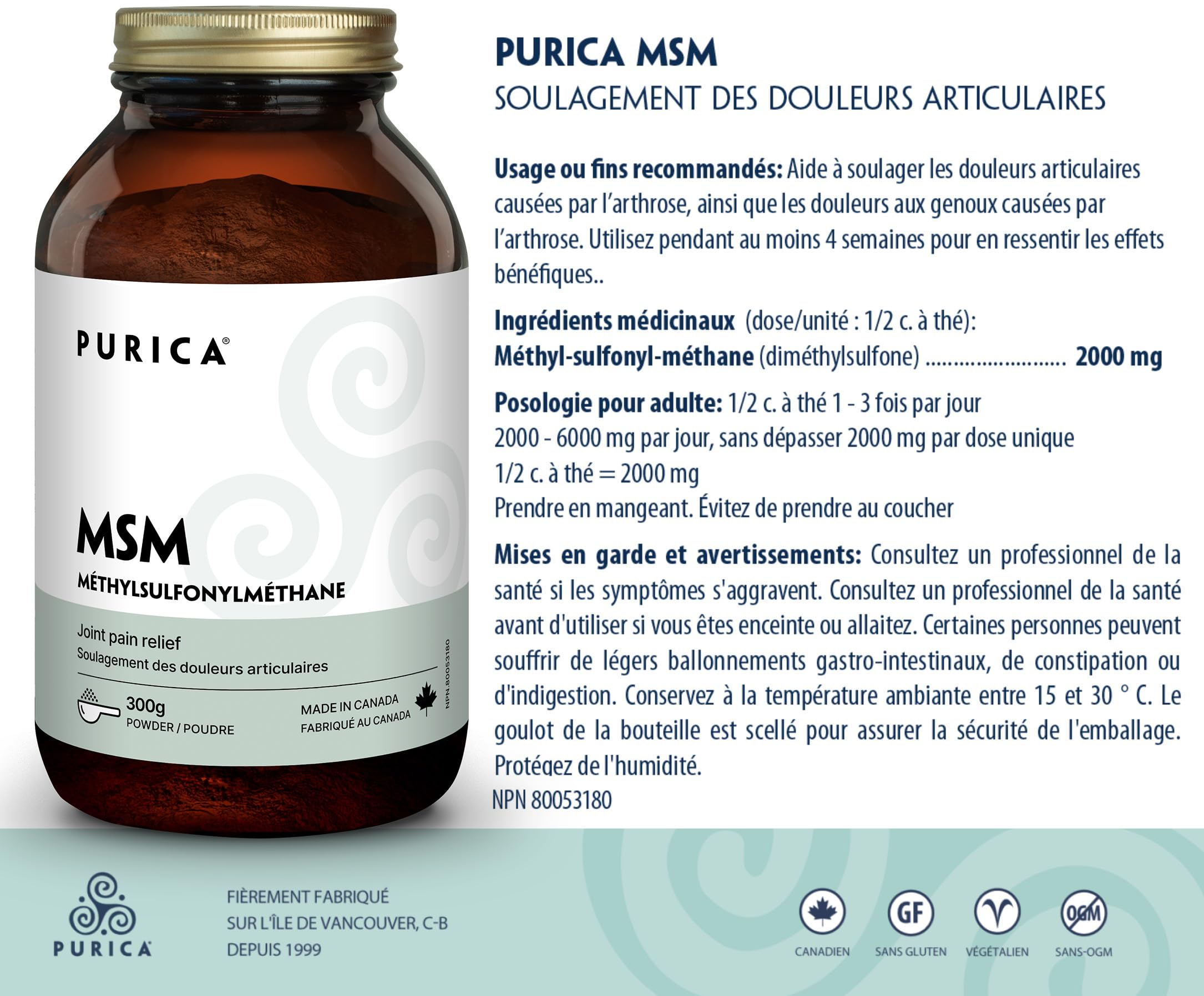 PURICA - MSM - 300g
