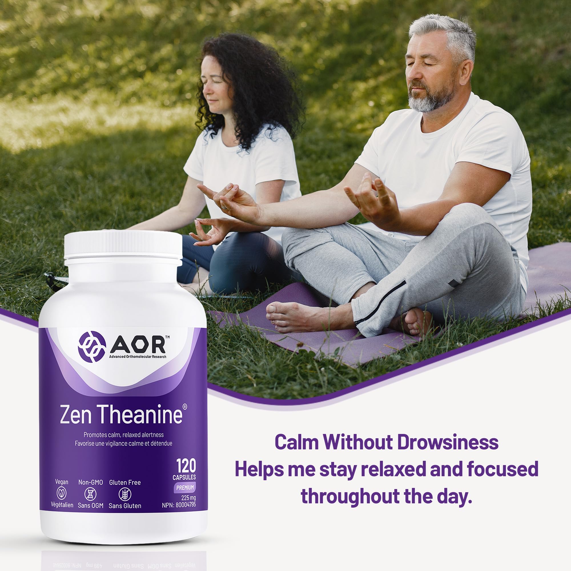 AOR - Zen Théanine - 60 gélules - Favorise la relaxation sans somnolence