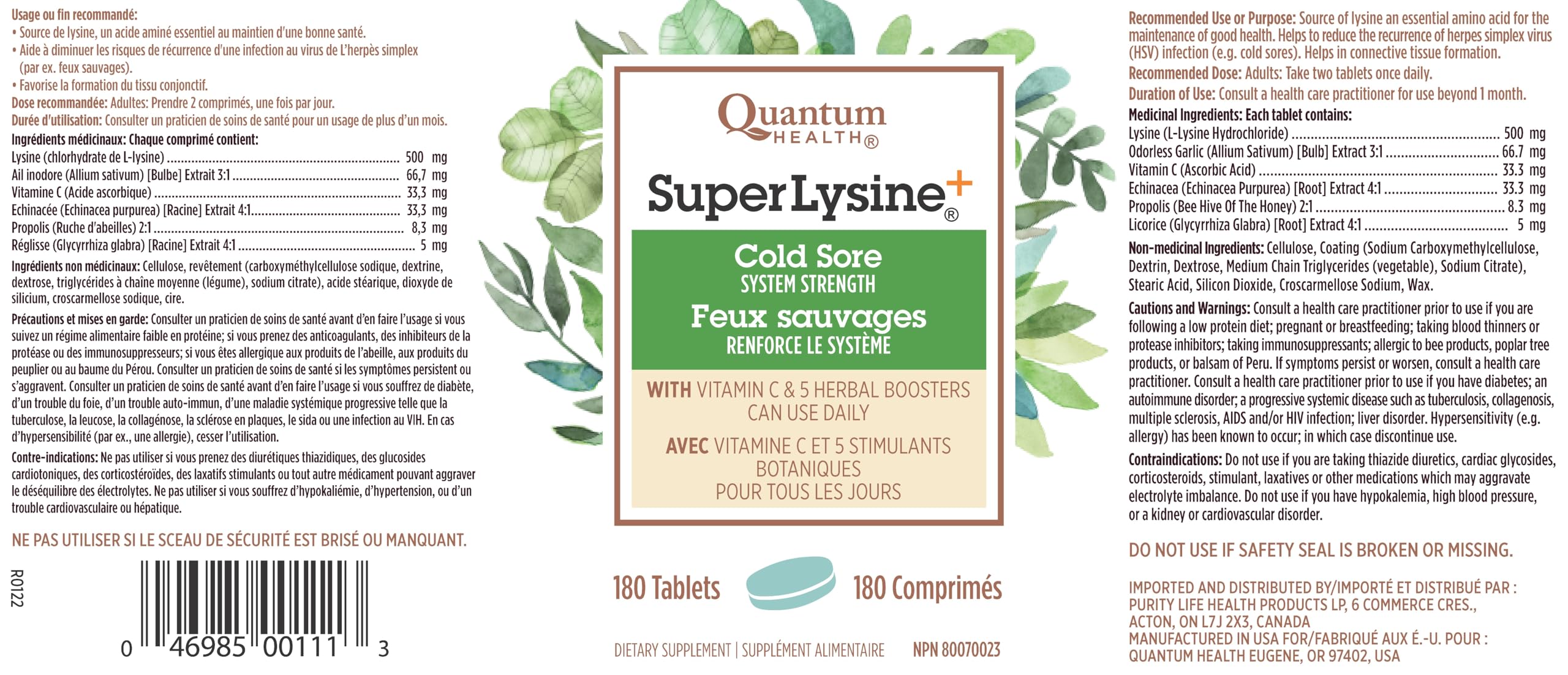 Quantum Super Lysine+ 90 comprimés