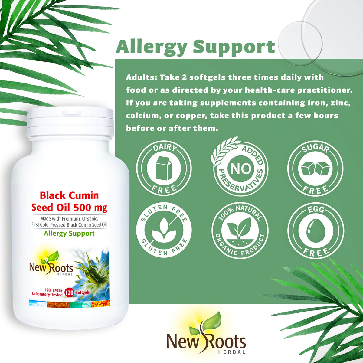 New Roots Herbal Black Seed Oil, Nigella Sativa, Cold Pressed