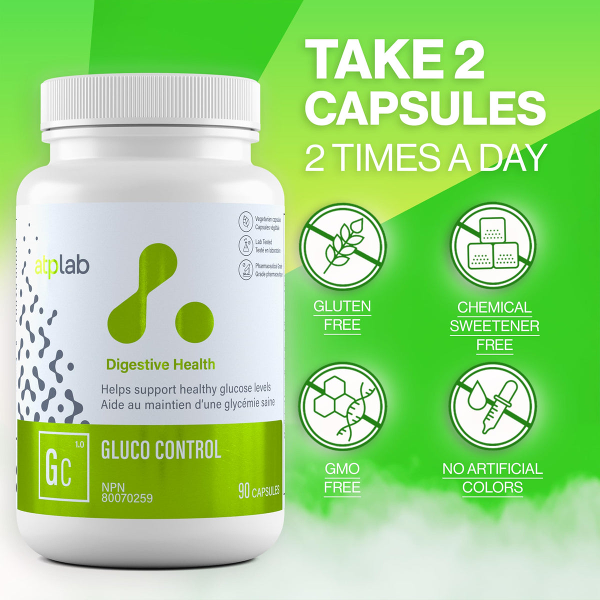 atplab Gluco Control Berberine, Healthy Glucose Levels, 90 Capsules