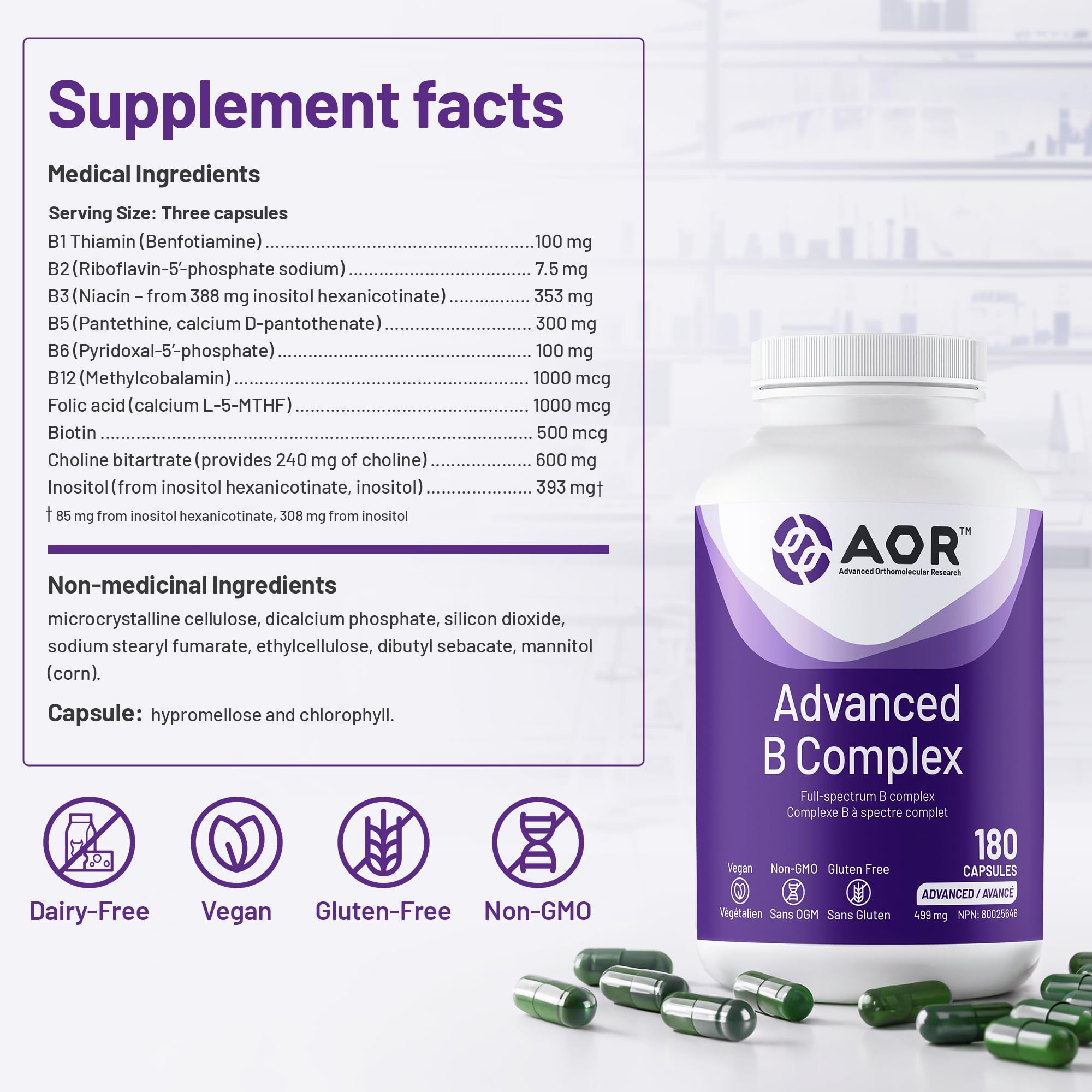 AOR Complexe B avancé 499 mg