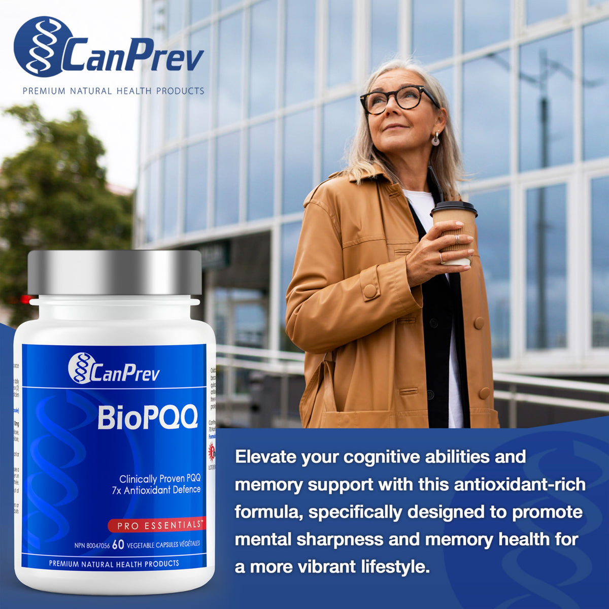 CanPrev BioPQQ Supplement, Vegan, Non-GMO, 10 mg, 60 Capsules