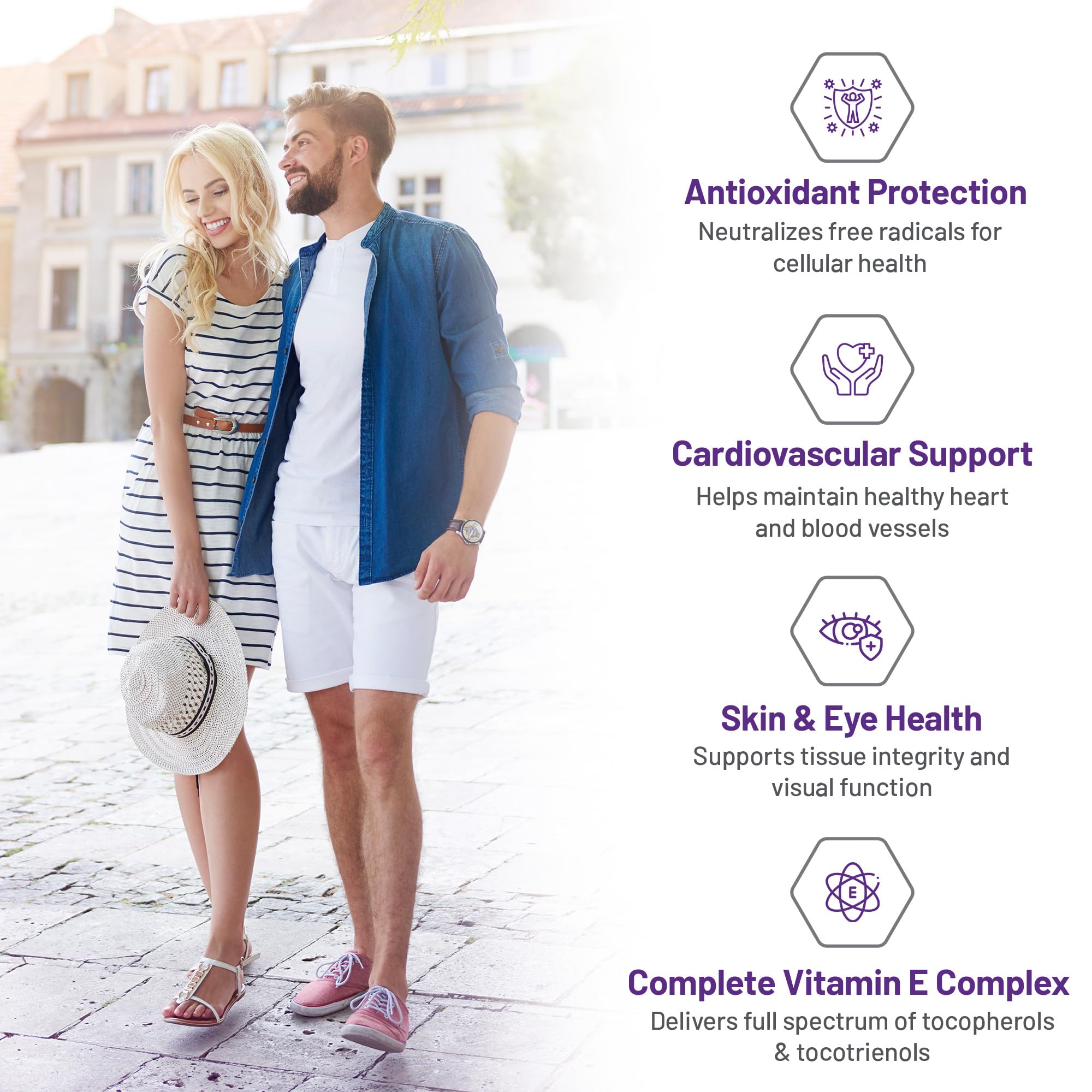 AOR Total E 445 mg, 60 gélules – Cure de 60 jours – Supplément de vitamine E avec tocotriénols et coenzyme Q10 ubiquinol CoQ10 – Soutien cardiovasculaire et antioxydant – Vitamine E8 pour la peau, le visage et les cheveux
