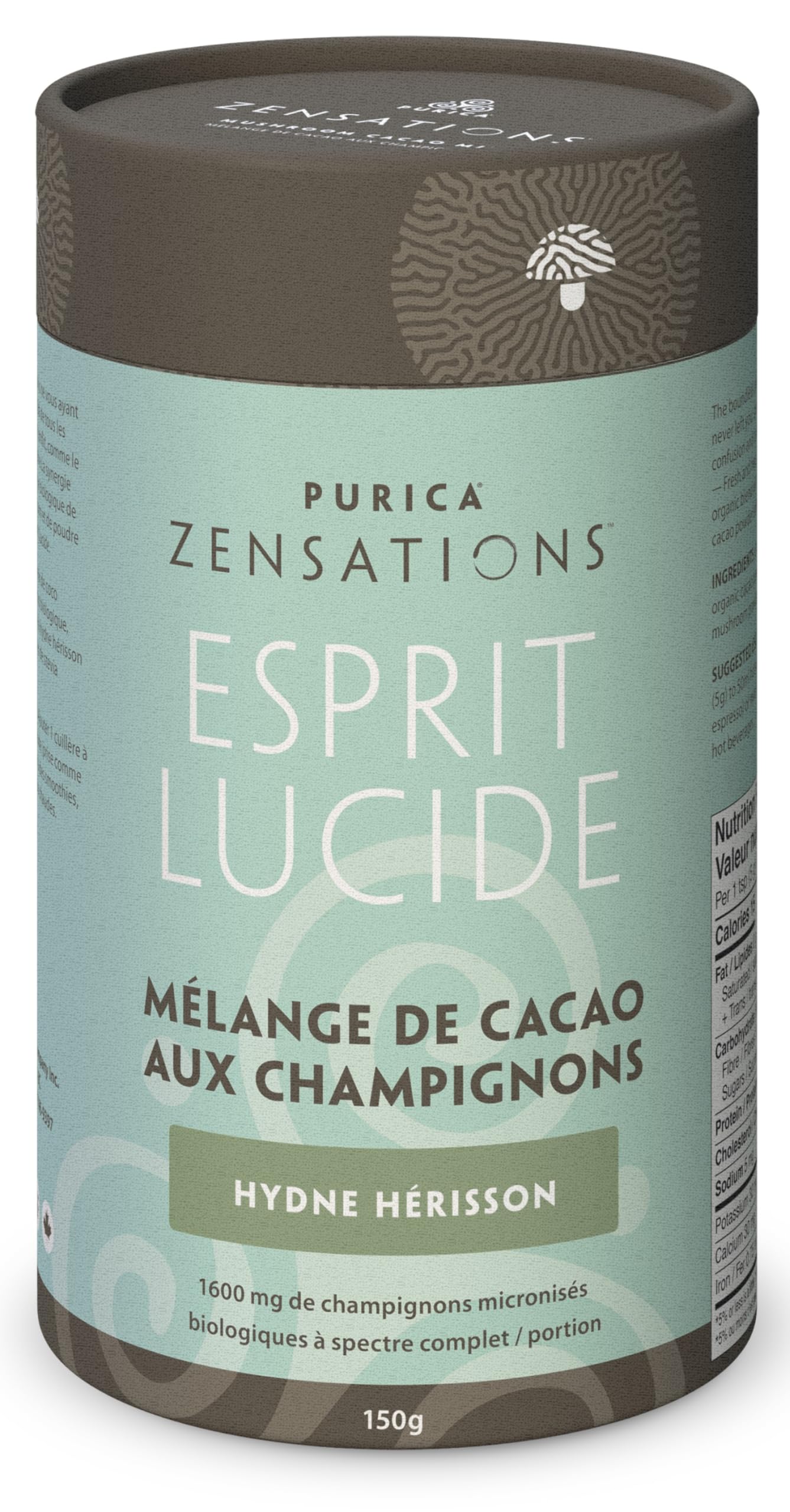 PURICA - Boisson cacao au champignon Reishi rouge Zensations - 150 g