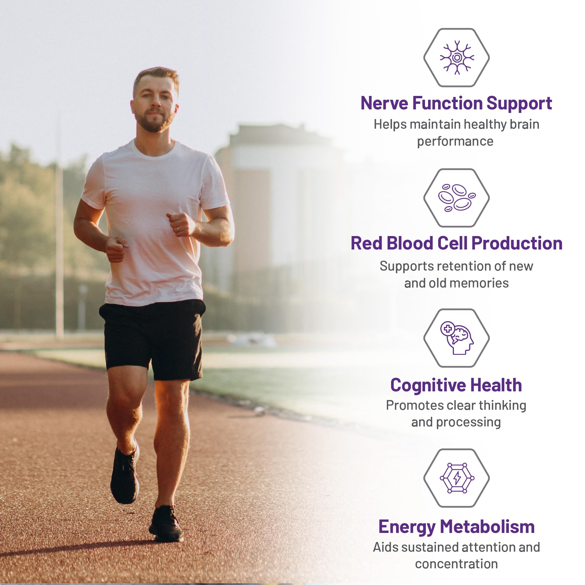 AOR - Méthyl B12, 60 pastilles - Vitamine B12 Méthylcobalamine - Complément favorisant la santé nerveuse - Supplément végétalien de B12 - Aide à prévenir la carence en vitamine B12 - Capsules de B12 méthylée