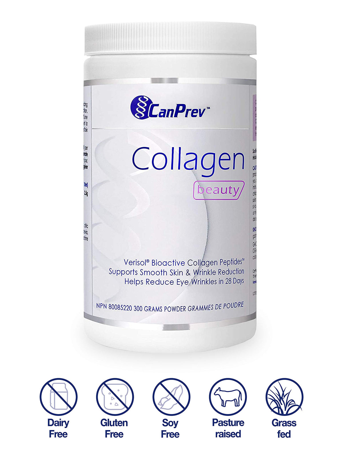 CanPrev Collagen Beauty Powder, Hydrolyzed Peptides, For Adults, 300g