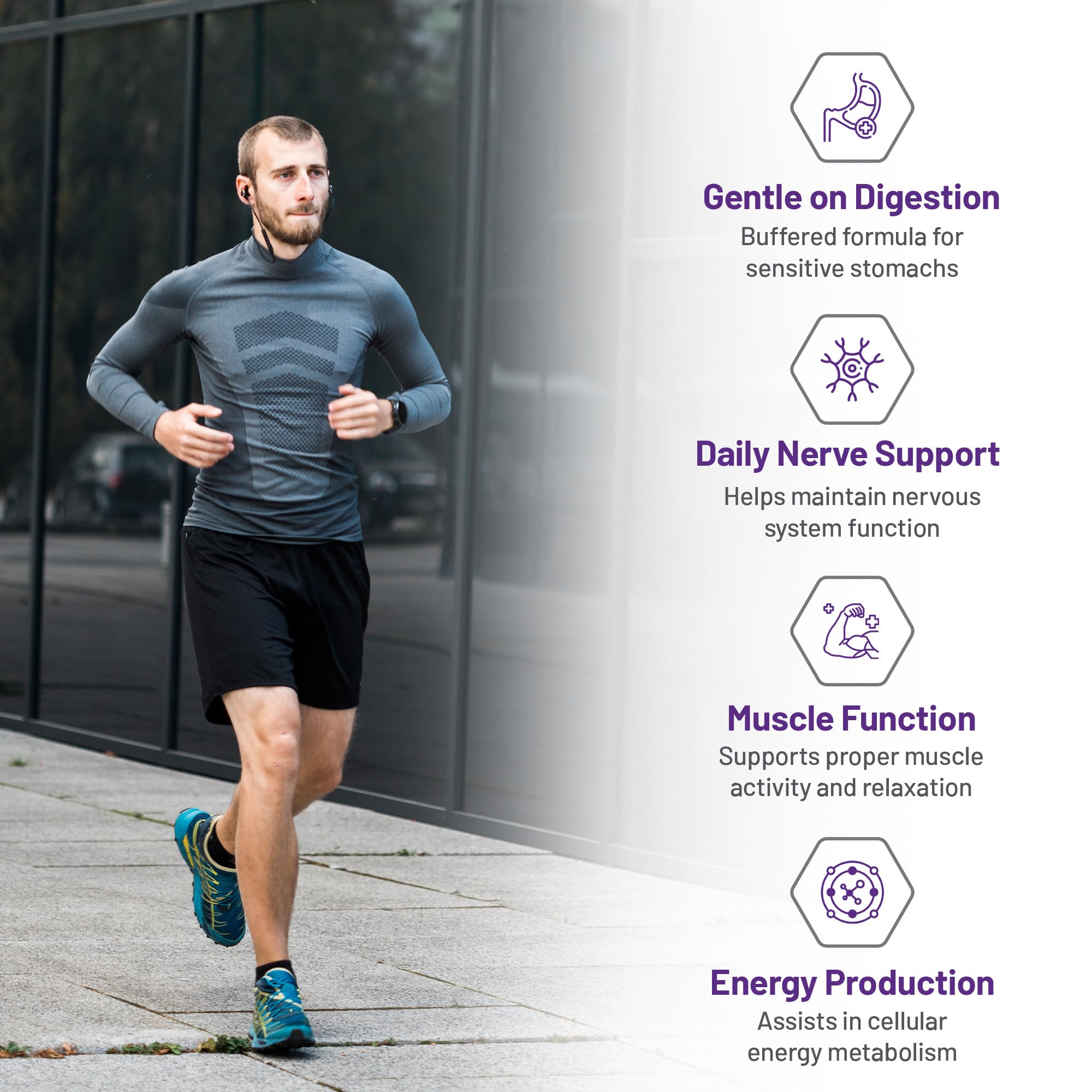 AOR Magnésium Glycinate, 90 mg, Favorise une fonction musculaire et un métabolisme optimaux, Soutien cardiovasculaire, Confort musculaire et cycles menstruels équilibrés, Végétalien et sans OGM