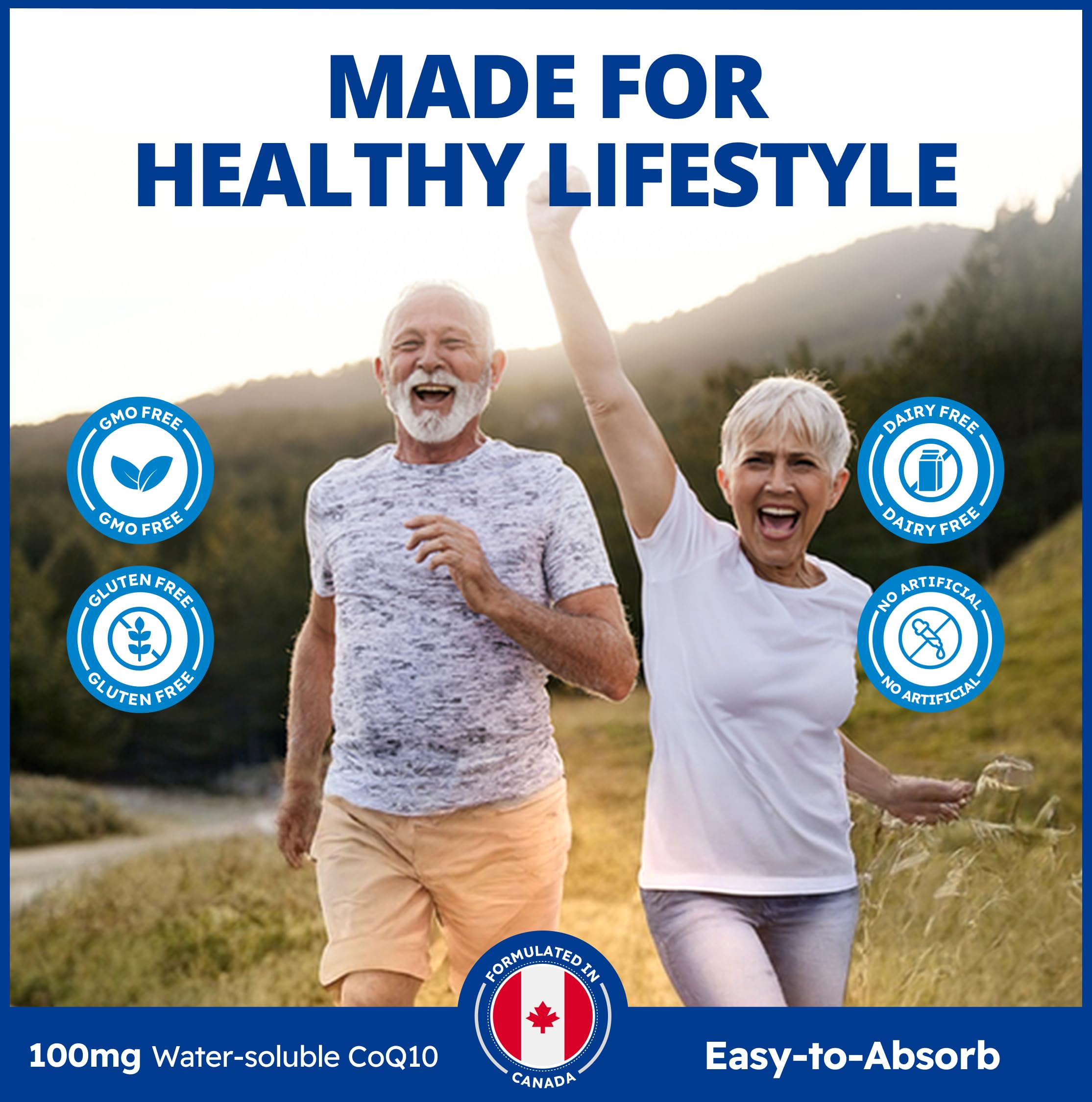 CanPrev - CoQ10 M.R.B. 100mg, 60 Softgels 60-Day Supply - Helps to Maintain and Support Cardiovascular Health - Formulated with Water Soluble Coenzyme Q10 - Non-GMO and Gluten-Free