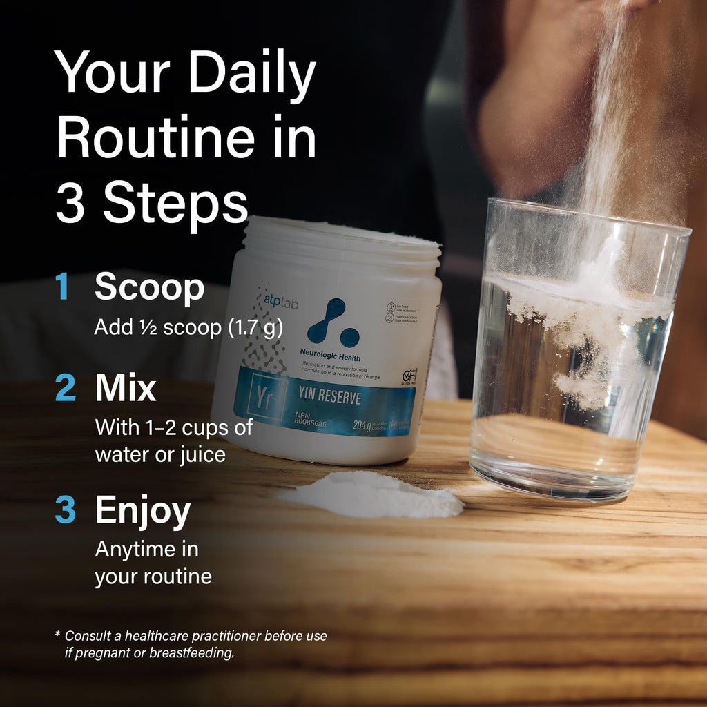 ATP LAB - Yin Reserve 204g Powder 120-Servings - Promote Relaxation and Sleep - Teeth Health and Bone Health Supplement - Heart Muscle Funtion Electrolyte Balance