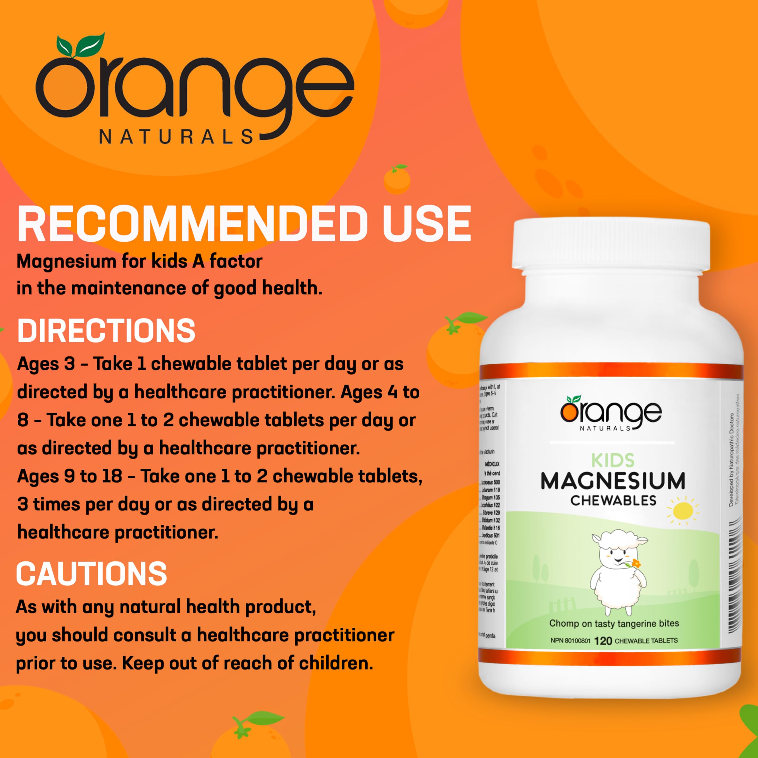 Orange Naturals - Magnésium pour enfants
