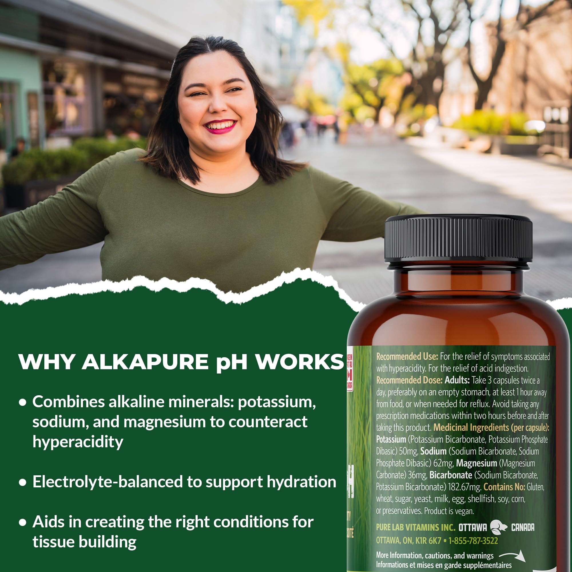 Pure Lab Vitamins Alkapure pH – Sels alcalins pour réduire l'hyperacidité