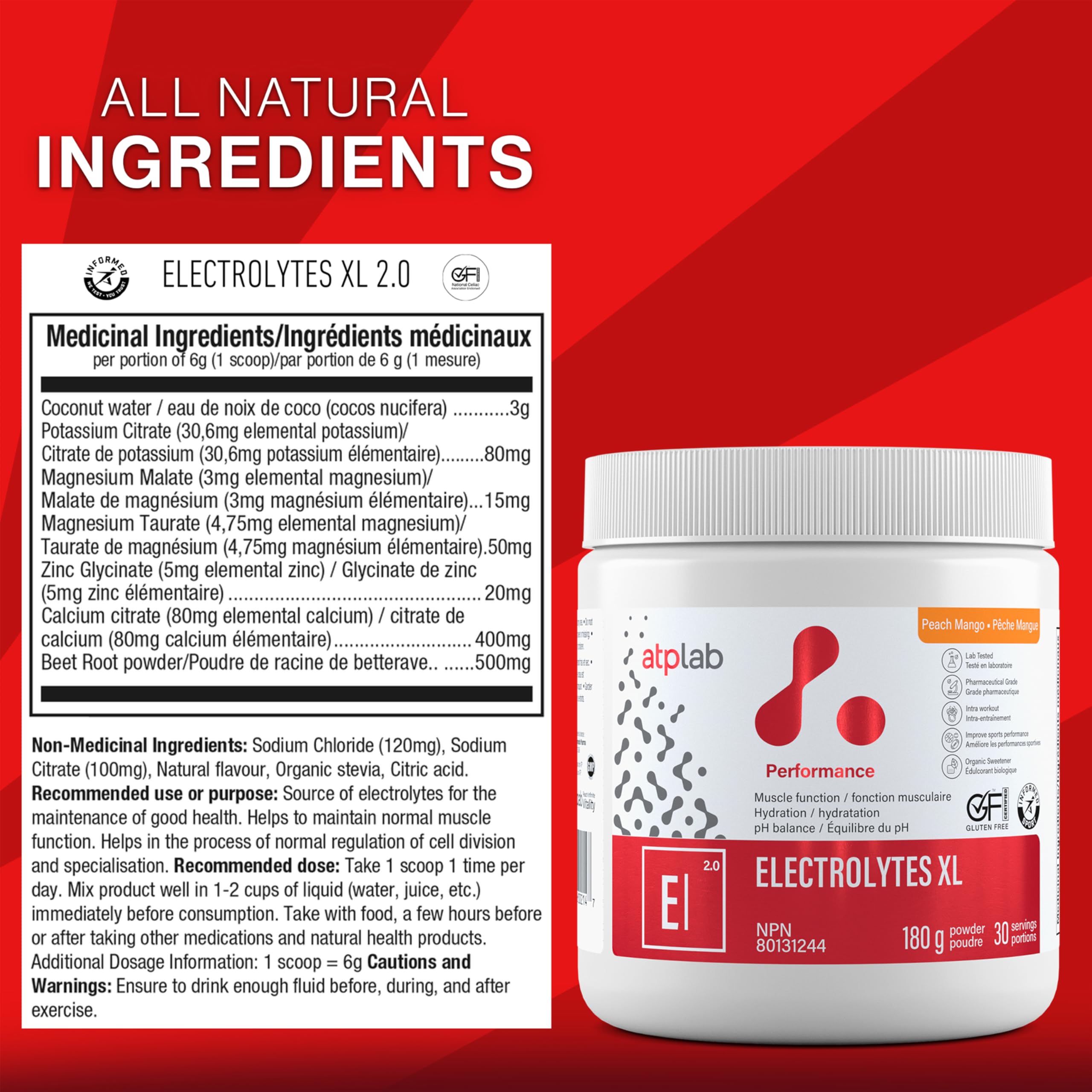 ATP LAB - Électrolytes XL - 180g