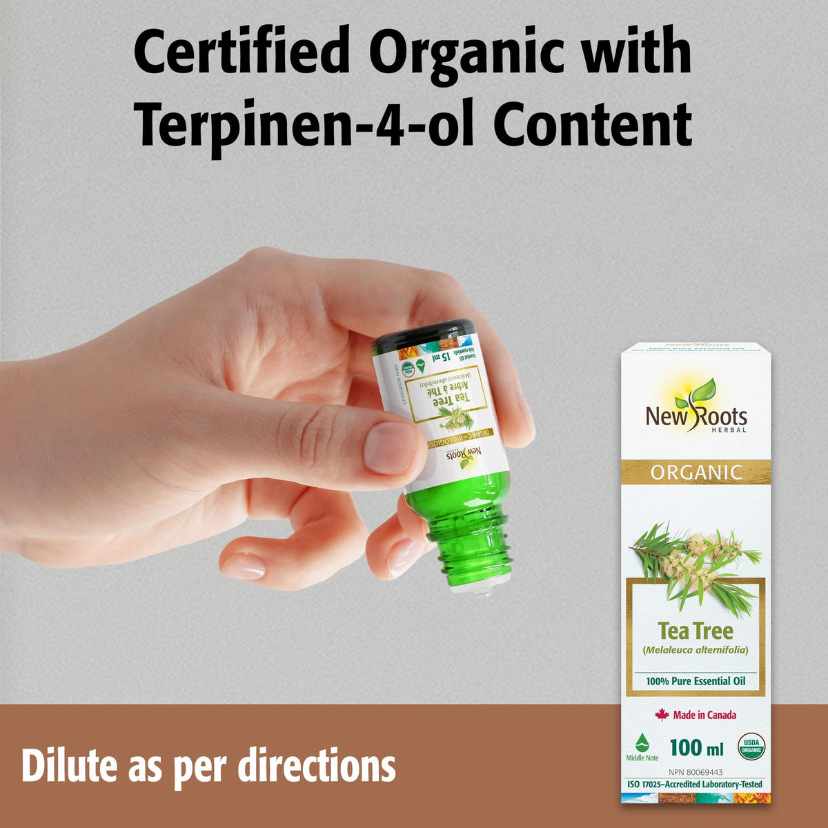 New Roots Herbal - Organic Tea Tree Essential Oil