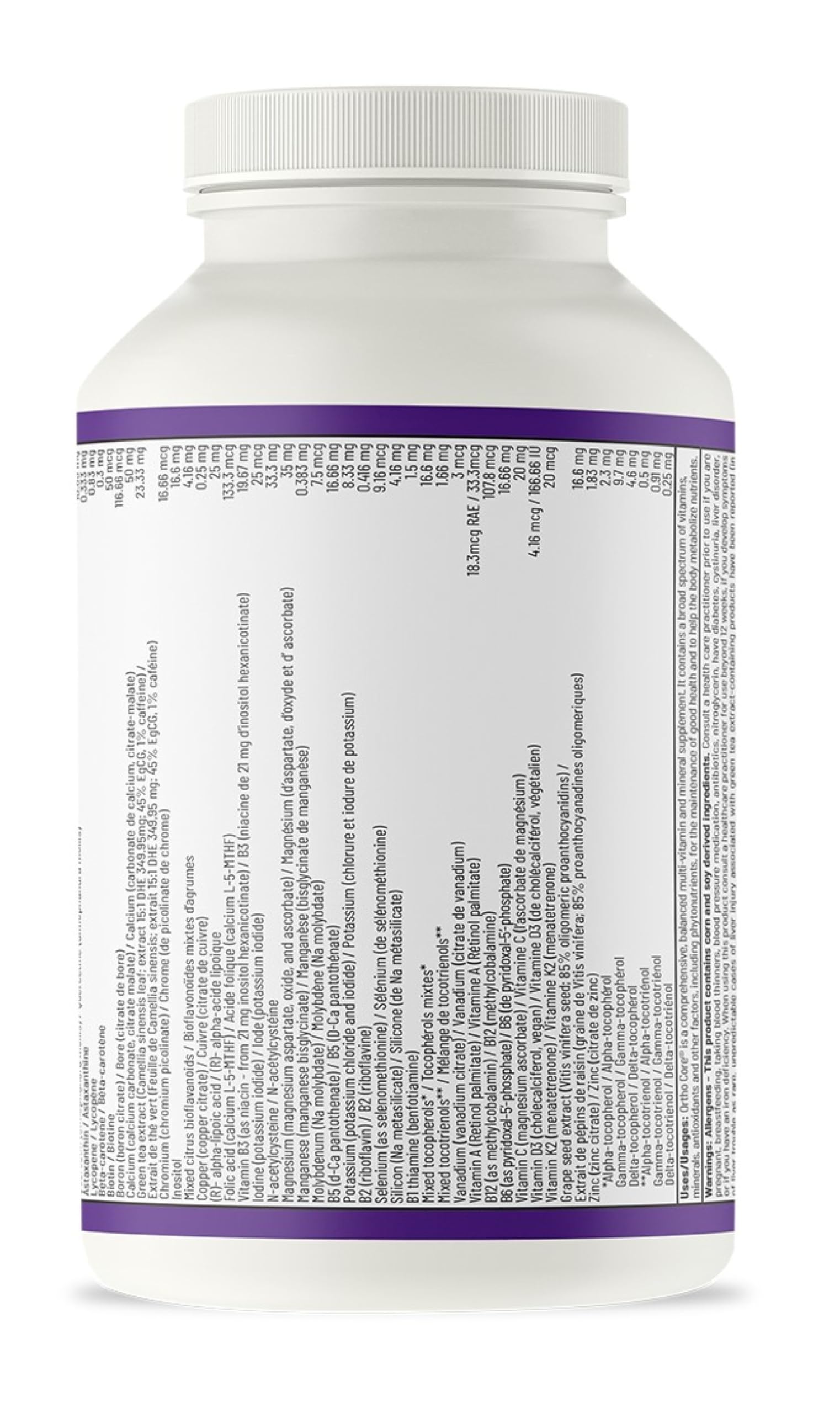 AOR - Ortho Core 368mg 180 Capsules 180-Day Supply - A Comprehensive Everyday Multivitamin Supplement - Non-GMO and Gluten-Free - Multivitamin and Mineral Supplement