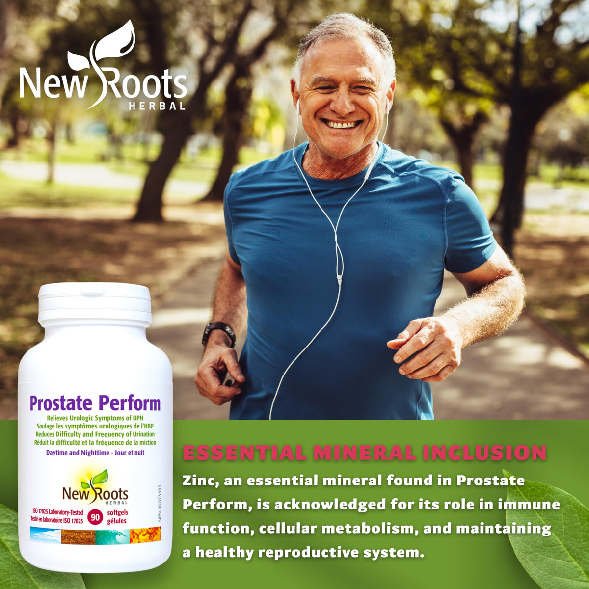 New Roots Herbal Prostate Perform, Pumpkin Seed Oil, 90 Softgels