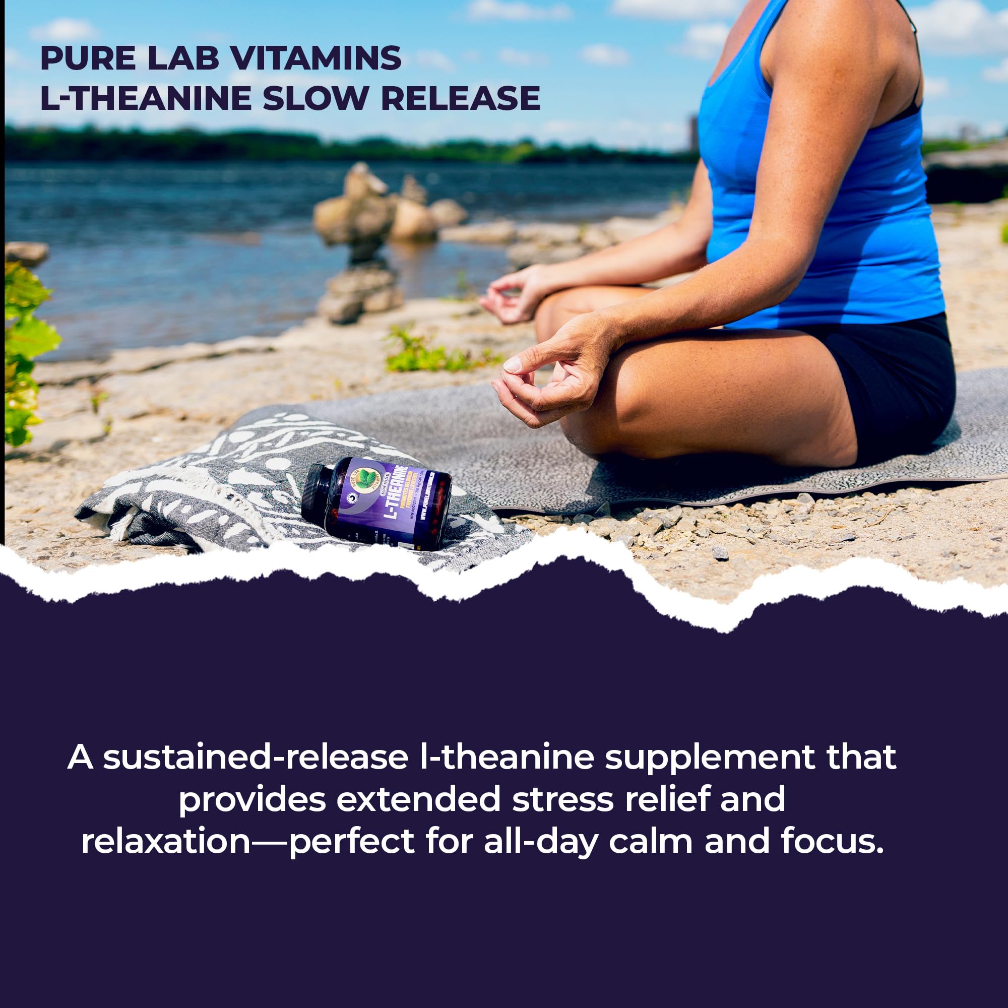 Pure Lab Vitamins | L-théanine à libération lente 200 mg