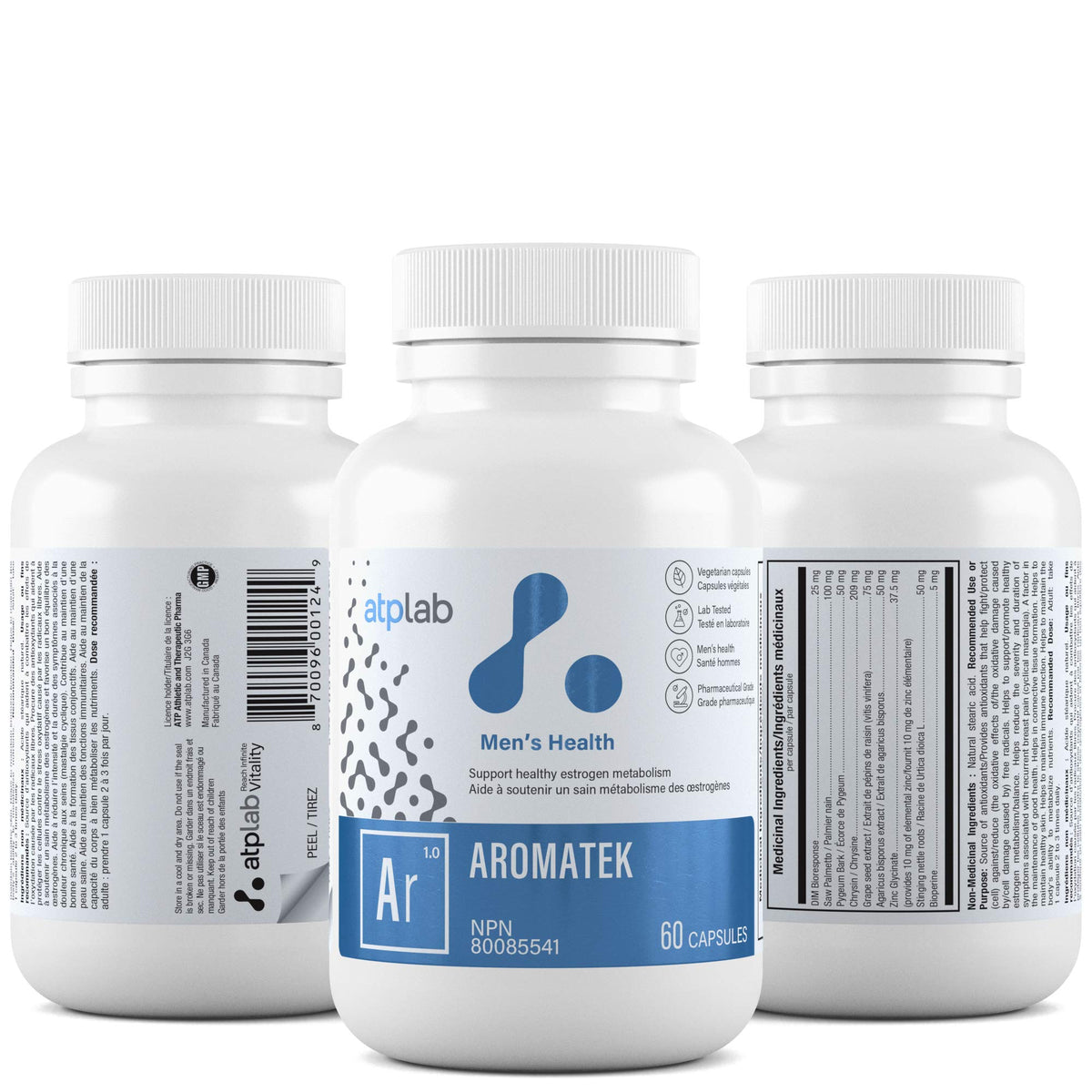 atplab Aromatek Men's Health Supplement, Zinc, 60 Capsules, 30-Day Supply