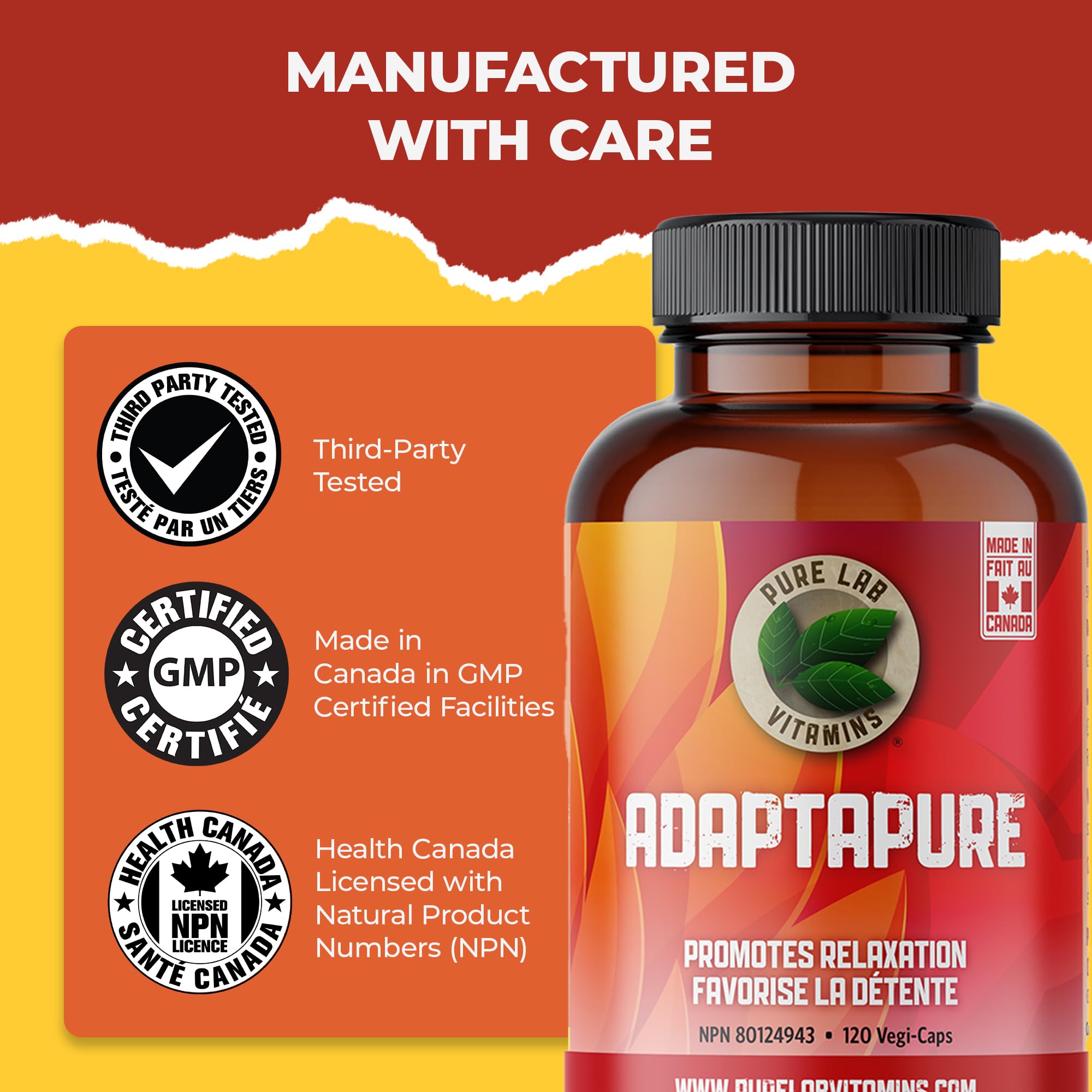 Pure Lab Vitamins AdaptaPure - 120 gélules végétales