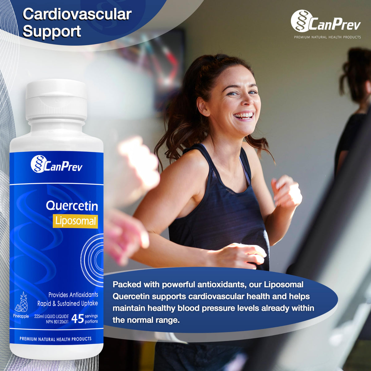 CanPrev Liposomal Quercetin Liquid, 166.6mg per 5ml, 225ml, 45 Servings
