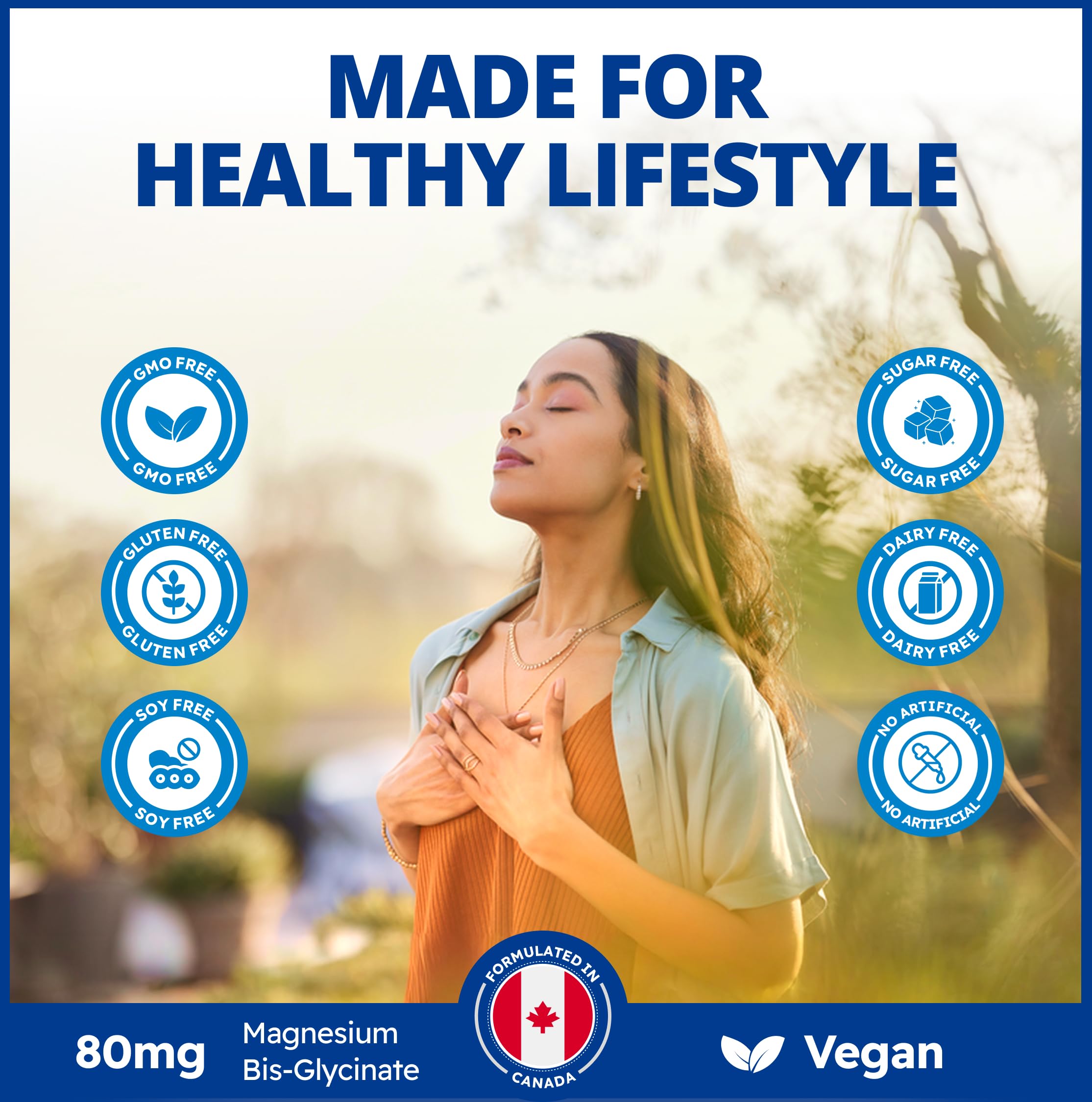 CanPrev Bisglycinate de magnésium + Ashwagandha, 90 capsules, 30 jours – Supplément de capsules de vitamines B5, B6 et C – Idéal pour retrouver le calme mental, réduire l'irritabilité et améliorer la concentration – Végétalien et sans OGM
